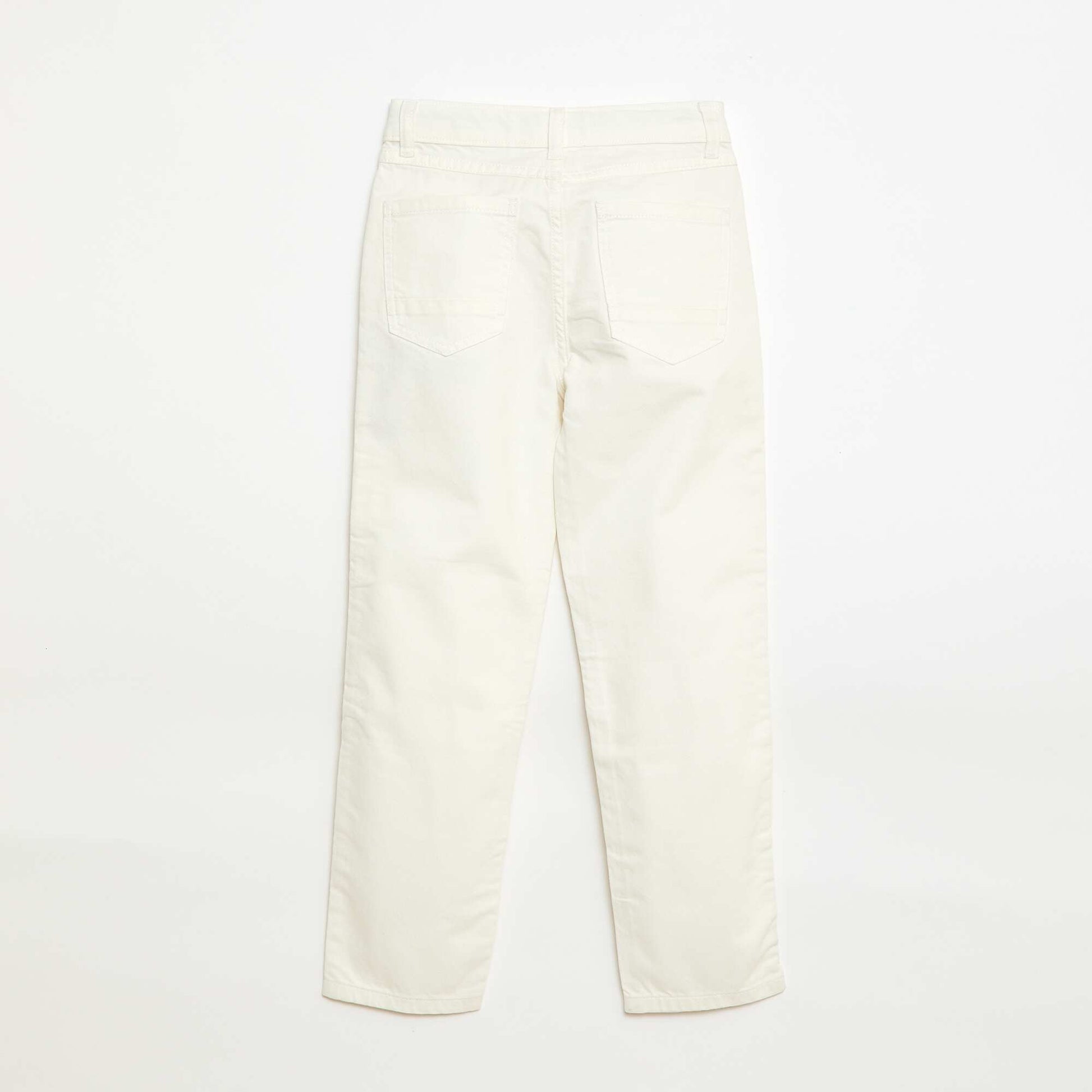 Pantalon regular 5 poches BLANC