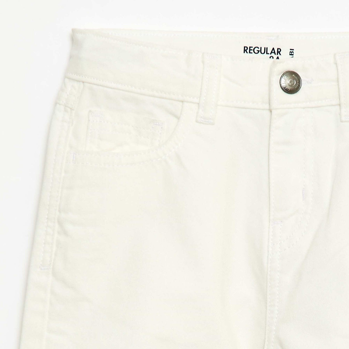 Pantalon regular 5 poches BLANC