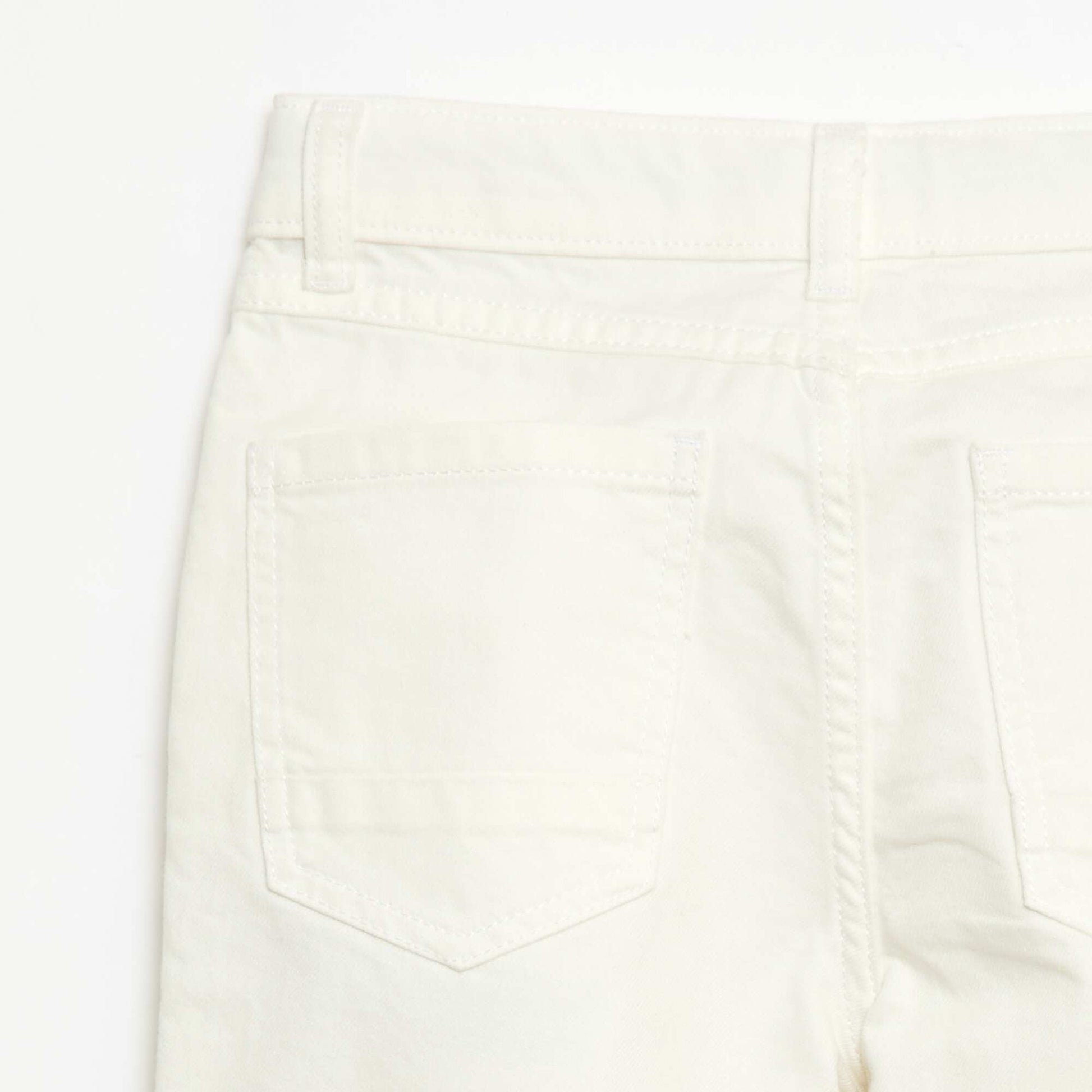 Pantalon regular 5 poches BLANC