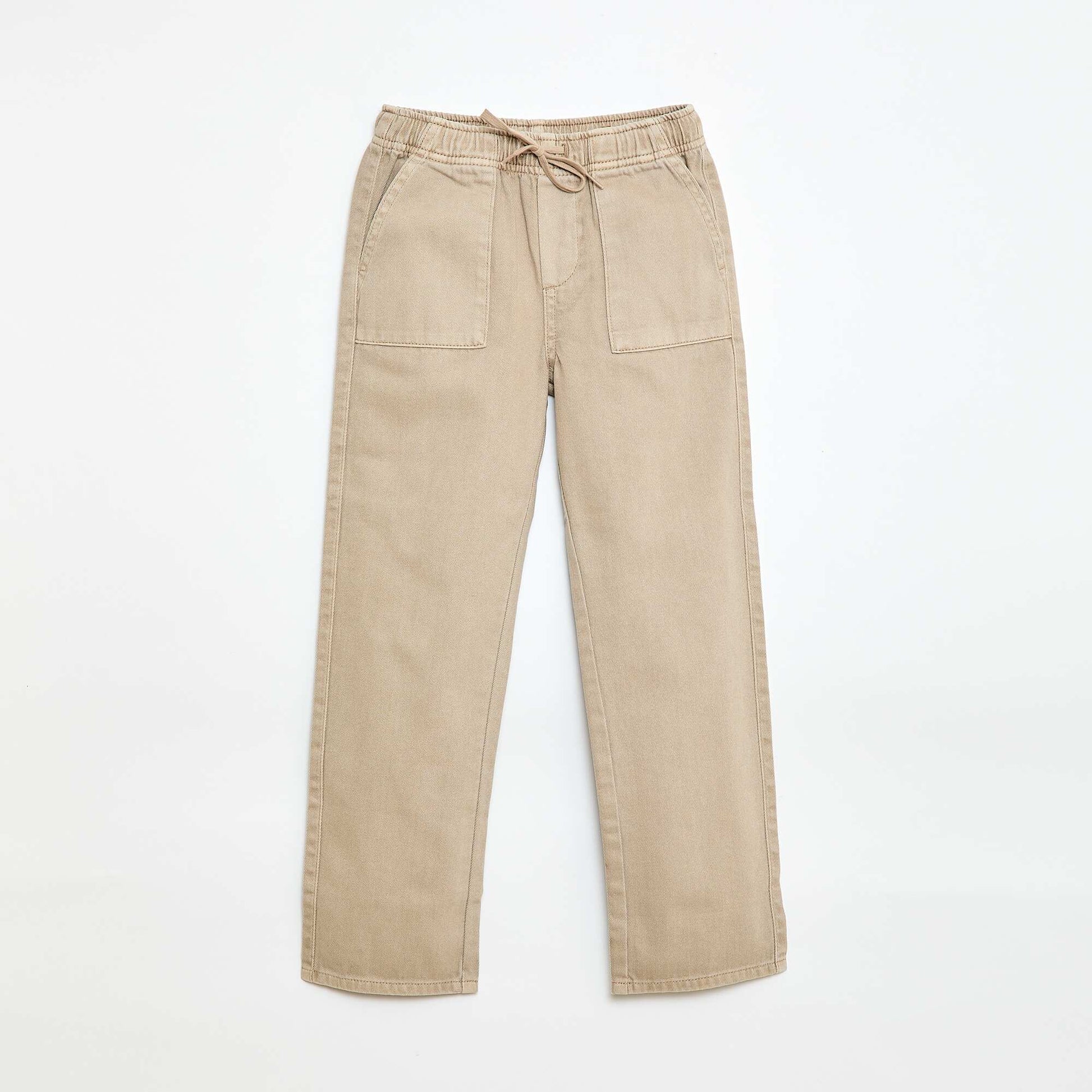 Jogpant avec taille élastiquée avec liens de serrage BEIGE