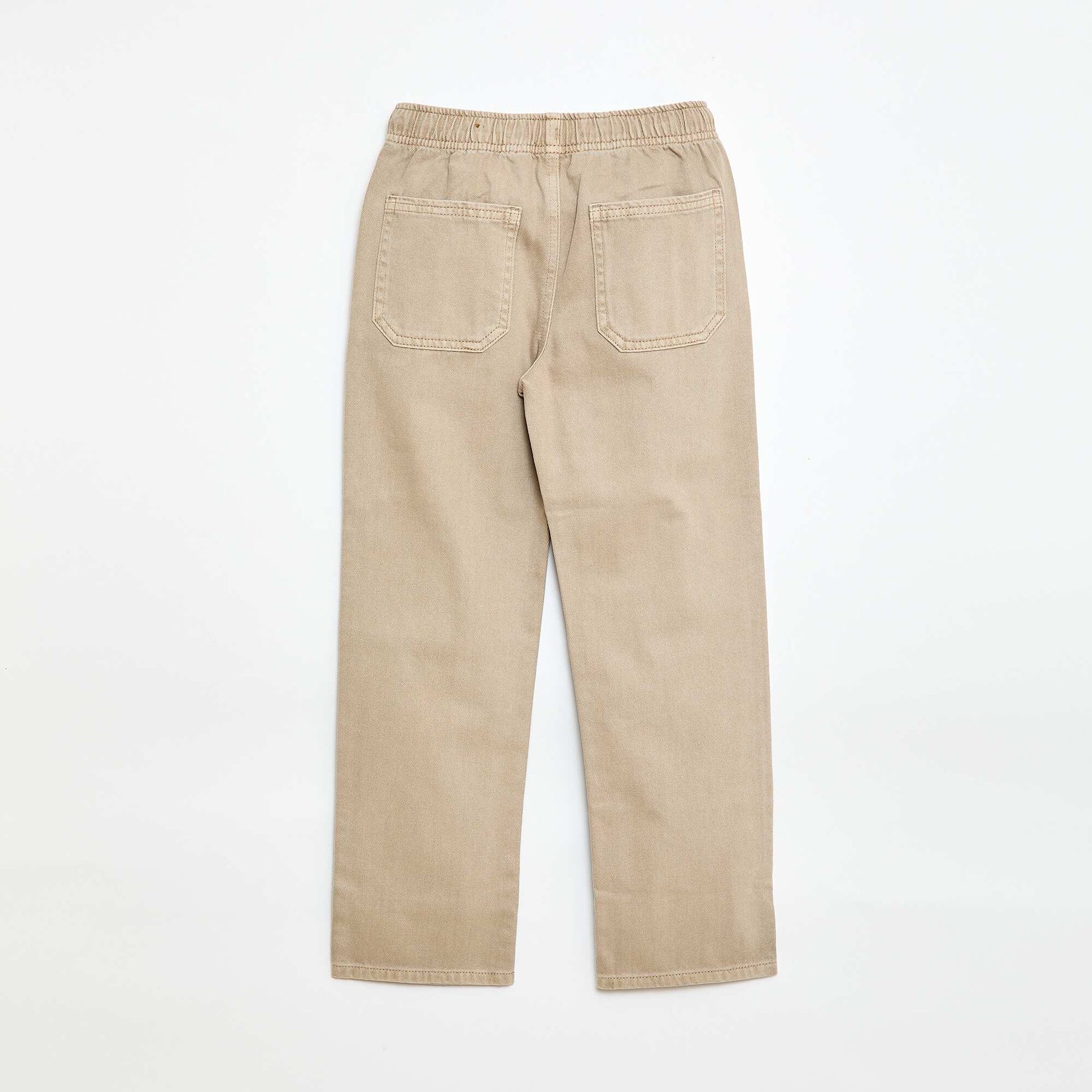 Jogpant avec taille élastiquée avec liens de serrage BEIGE
