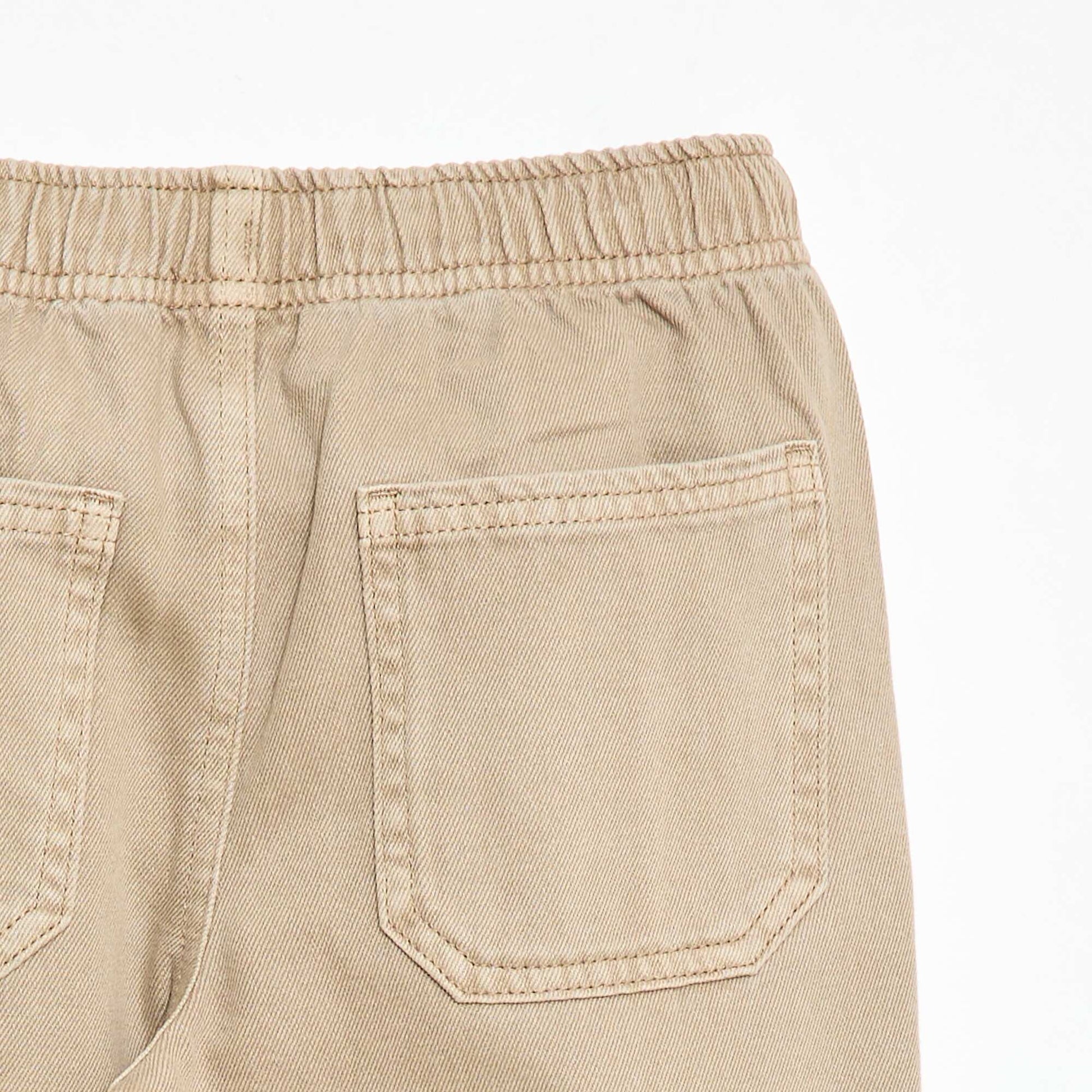 Jogpant avec taille élastiquée avec liens de serrage BEIGE