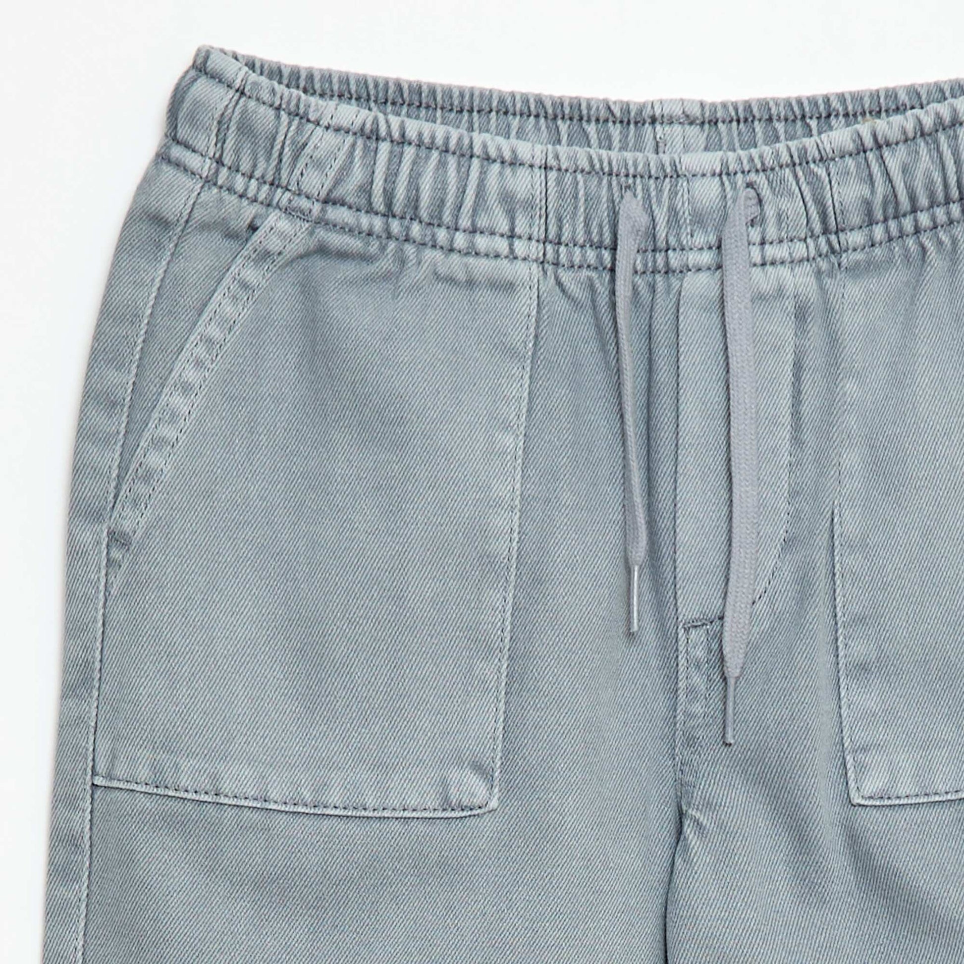 Jogpant avec taille élastiquée avec liens de serrage BLEU GRIS
