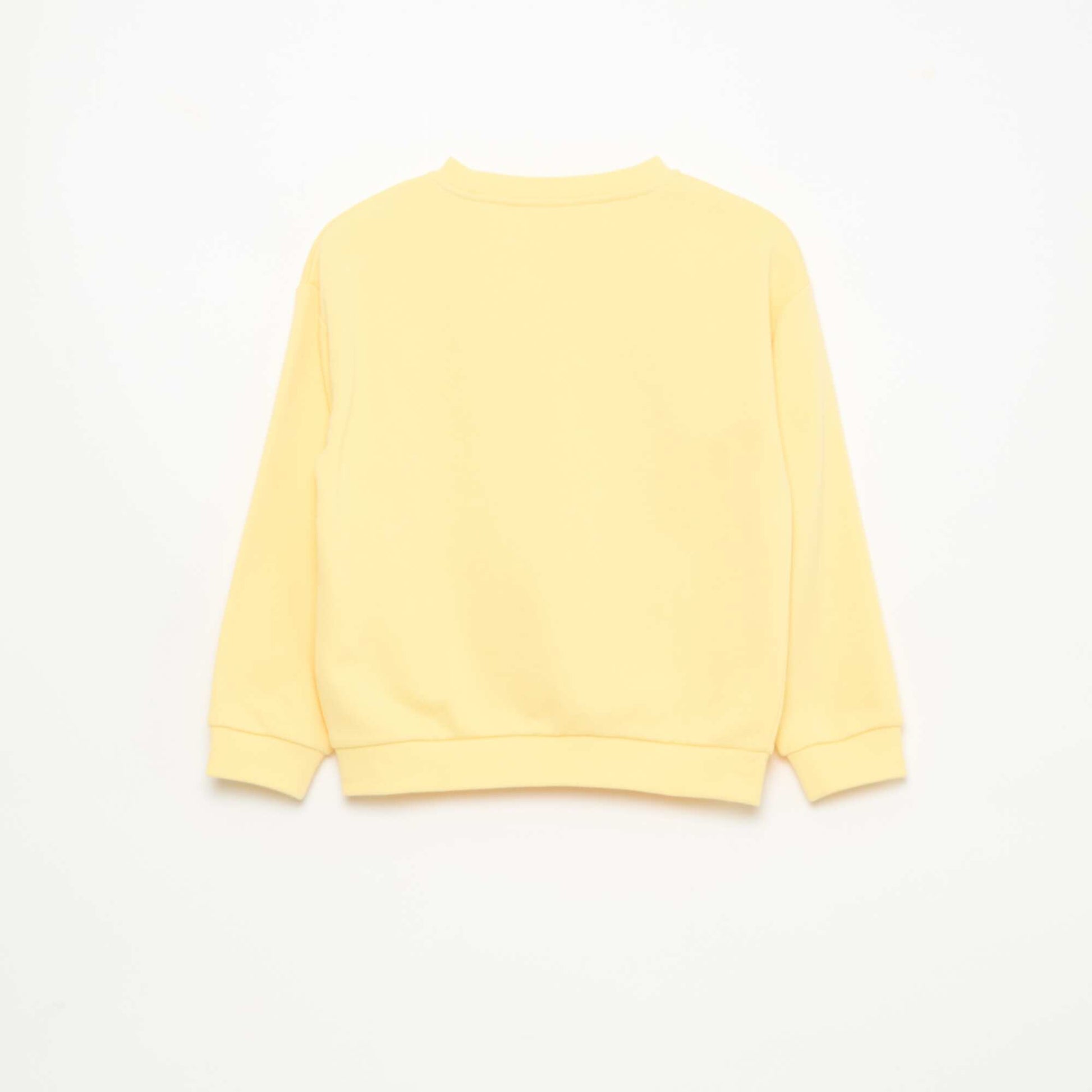 Sweat à col rond imprimé JAUNE