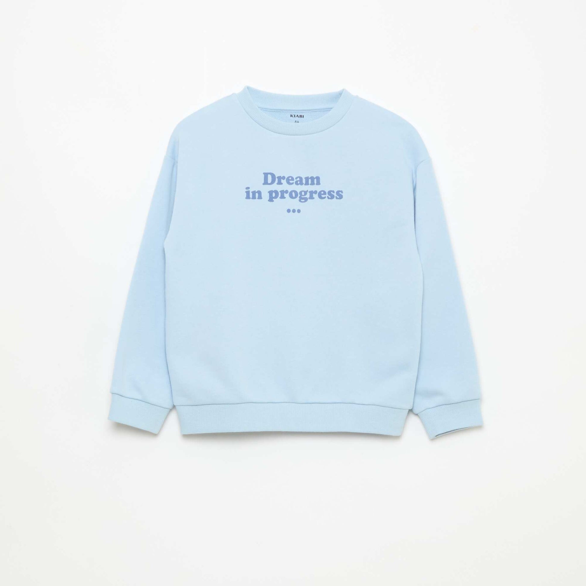 Sweat à col rond imprimé BLEU