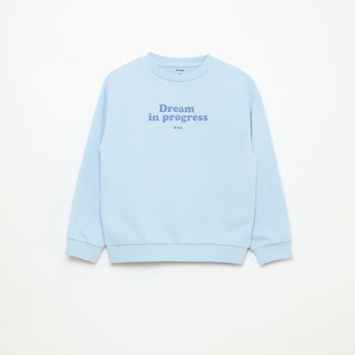 Sweat à col rond imprimé BLEU