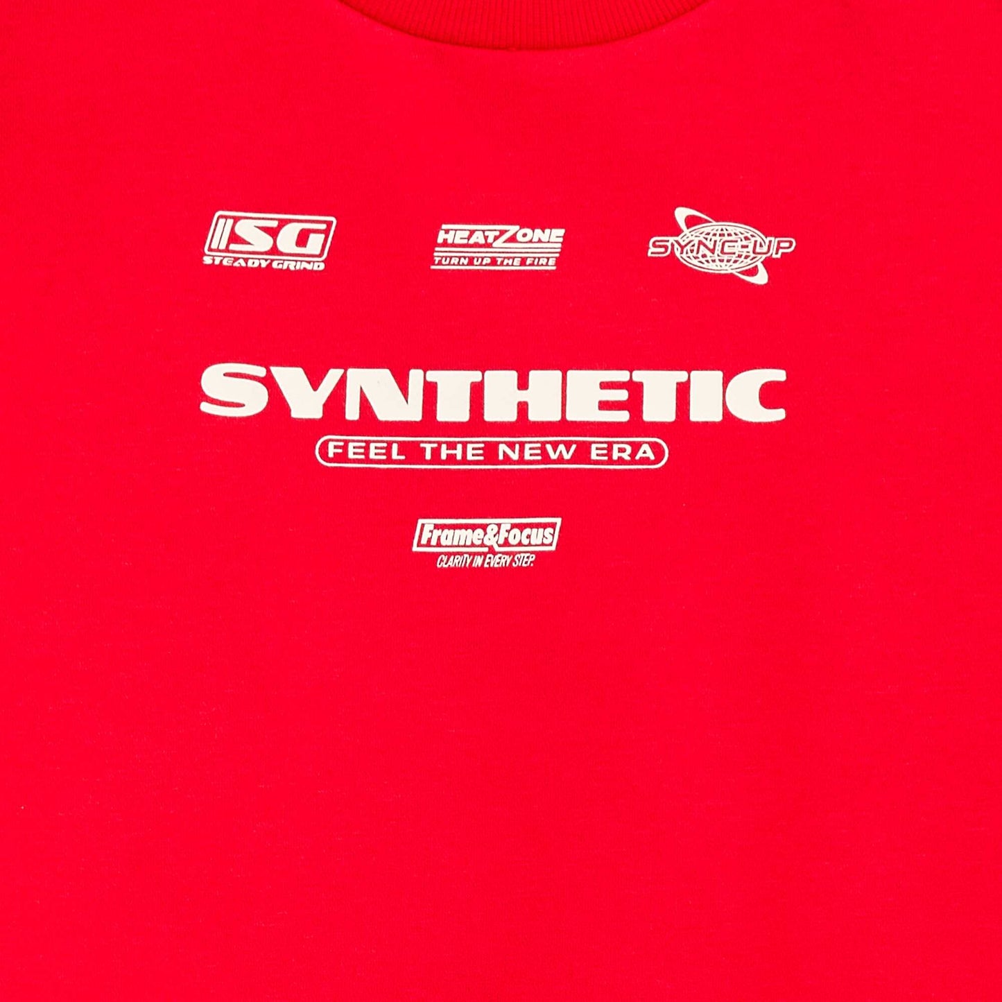 Sweat à col rond imprimé ROUGE
