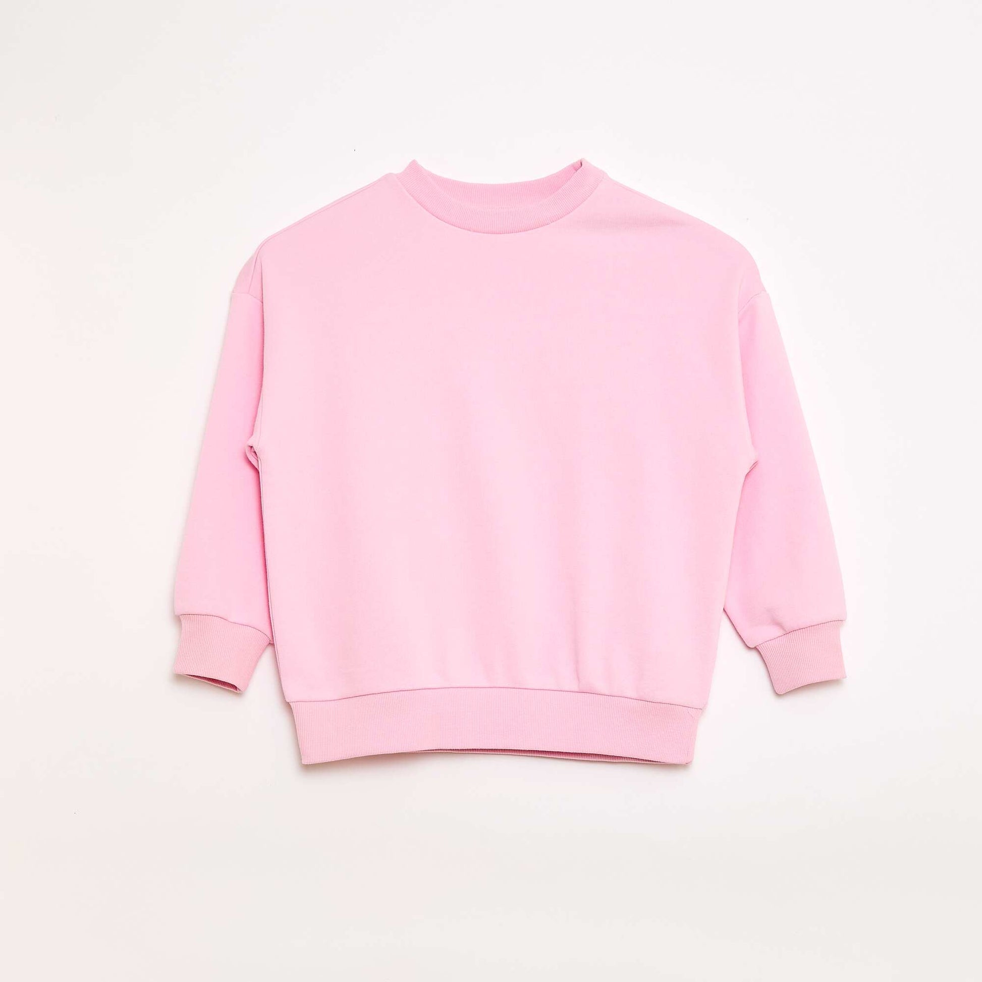 Lot de 2 sweats french terry en coton ROSE