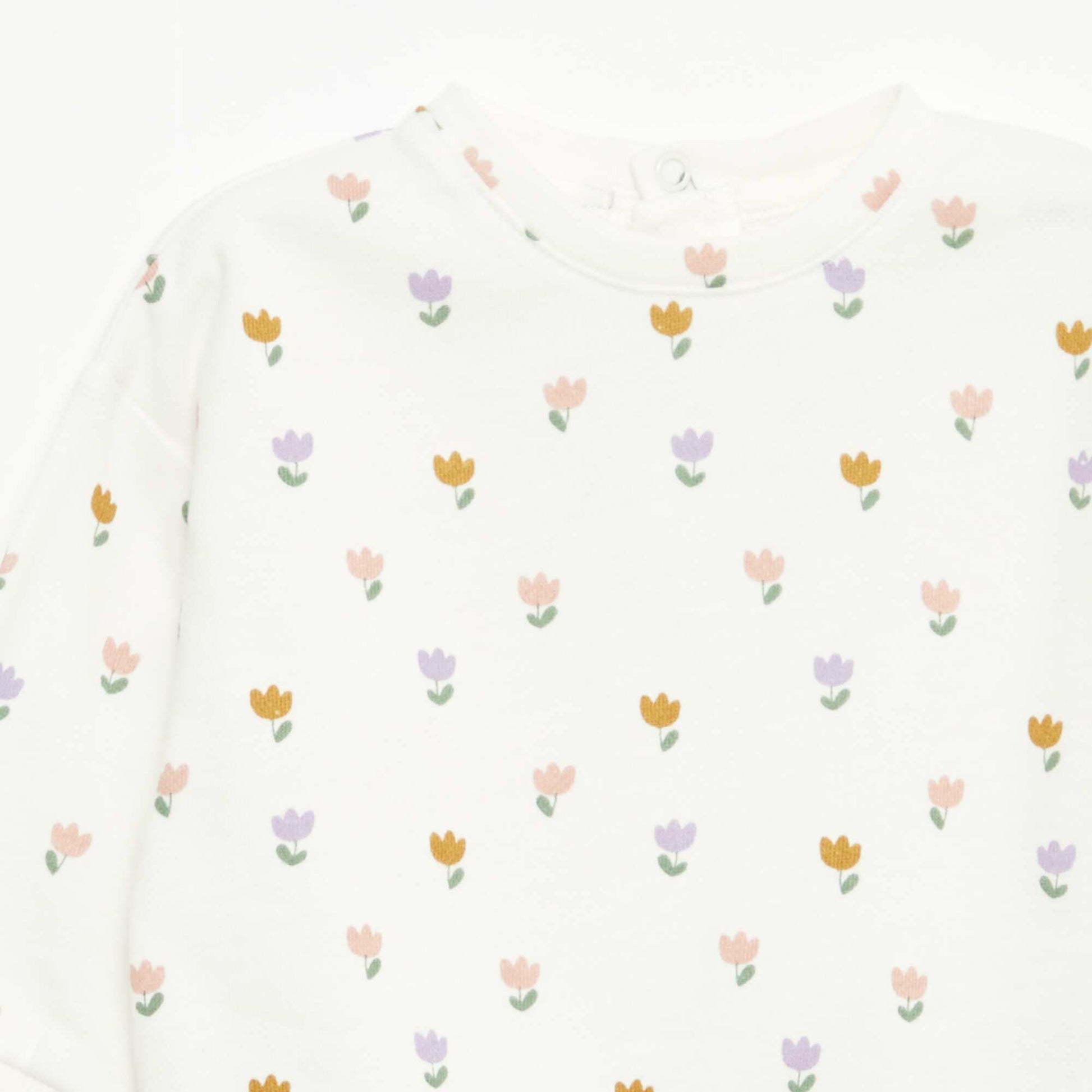 Sweat en molleton à motif BLANC