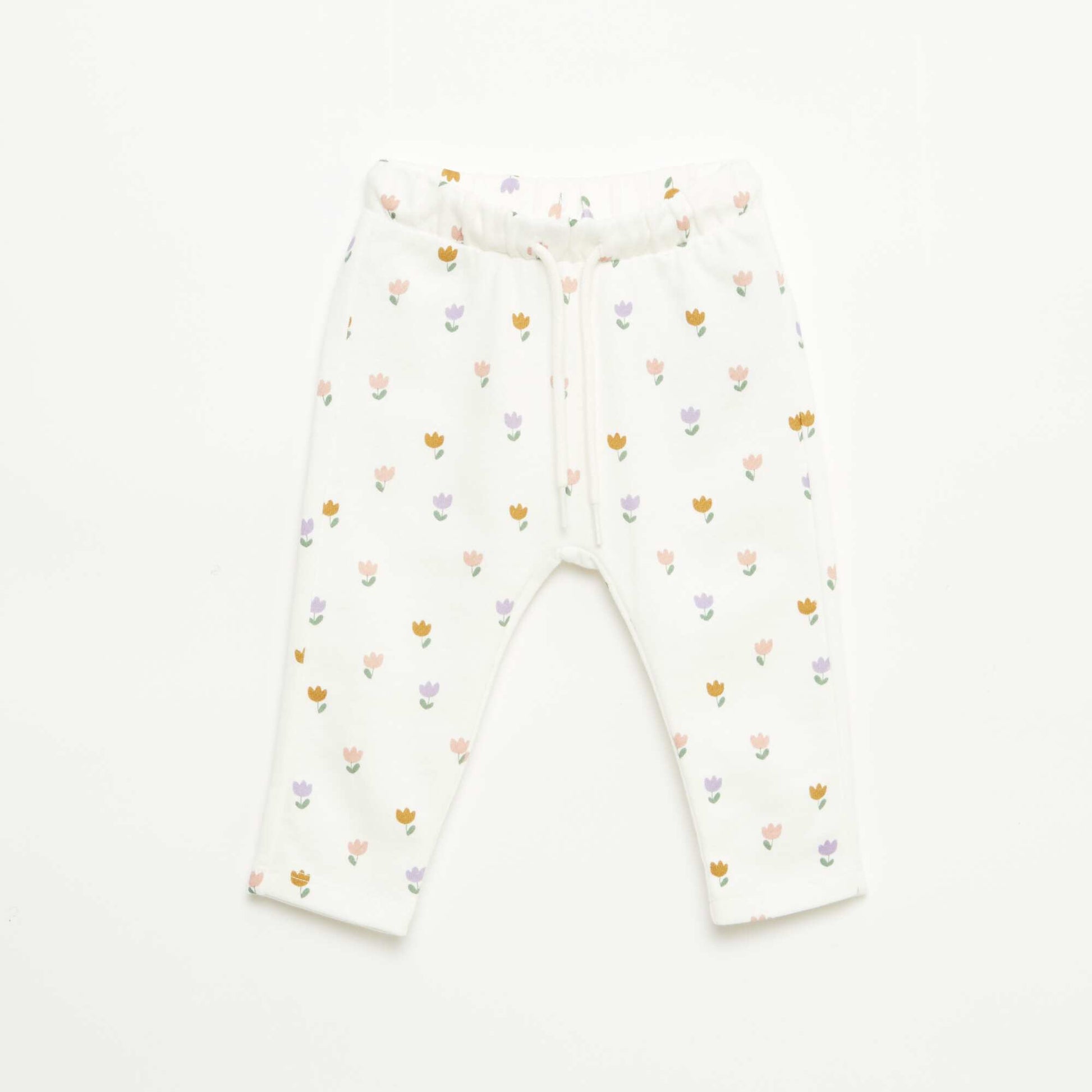 Pantalon de jogging en molleton léger BLANC