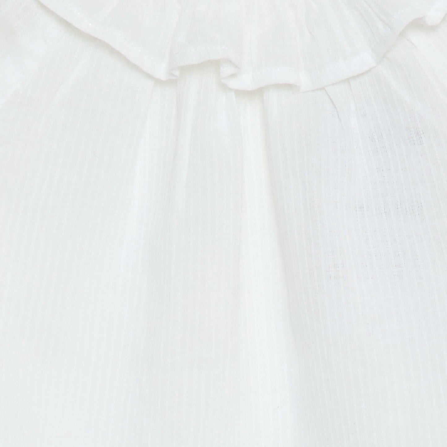 Blouse en dobby avec ouverture boutonnée au dos BLANC