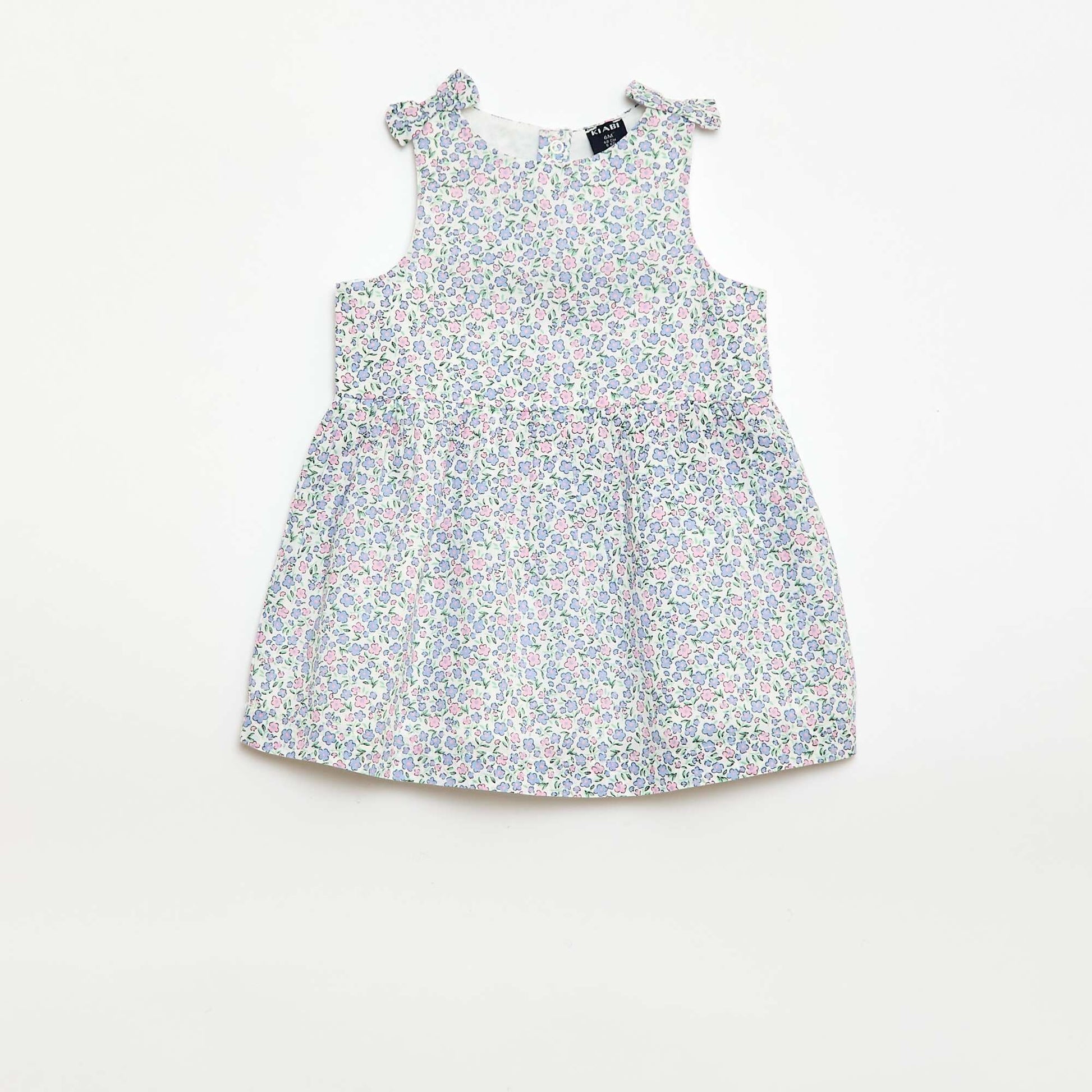Robe coupe évasée sans manches BLANC