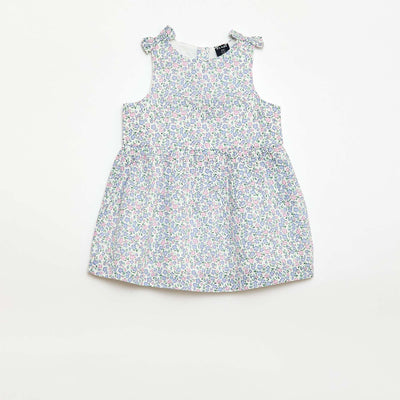 Robe coupe évasée sans manches BLANC