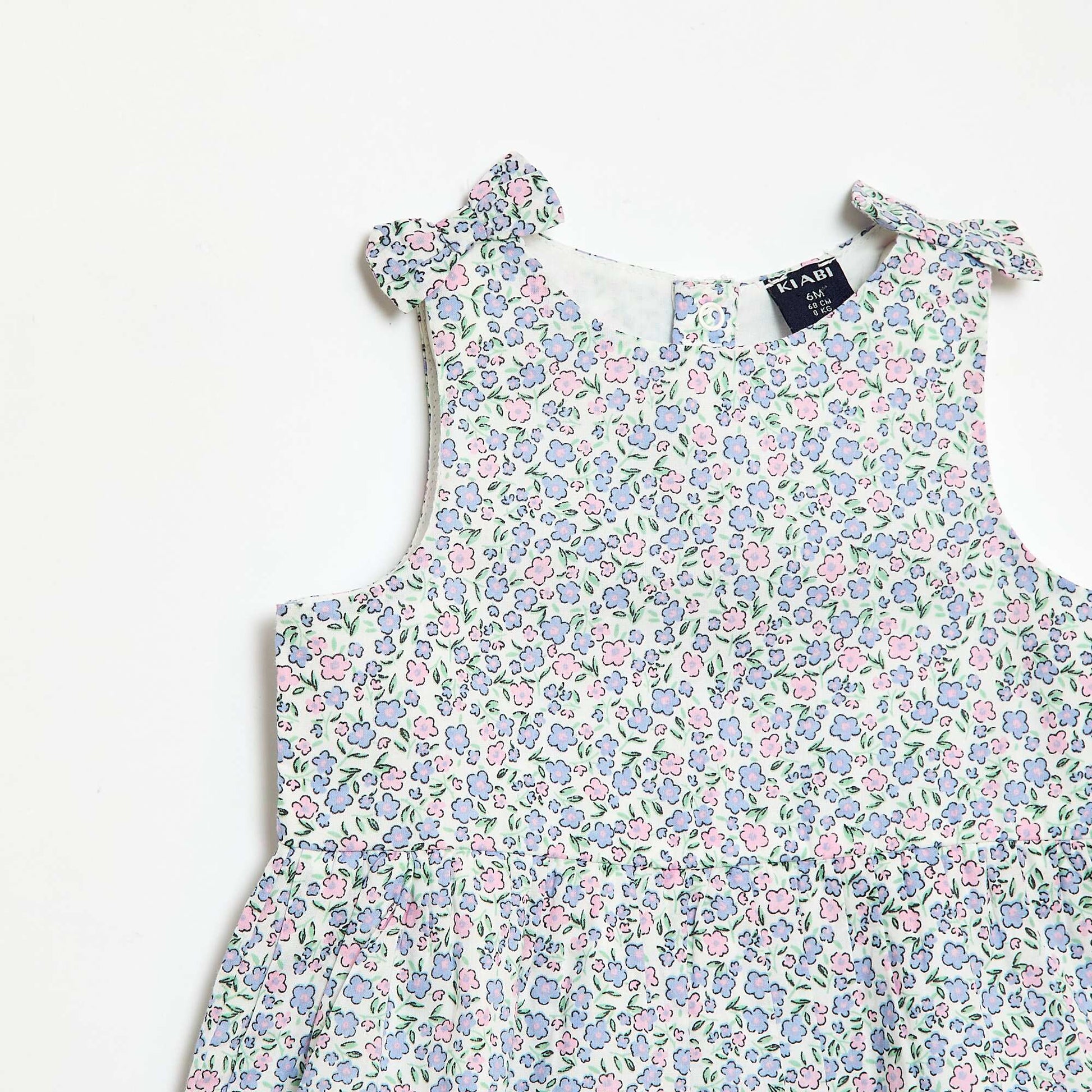 Robe coupe évasée sans manches BLANC