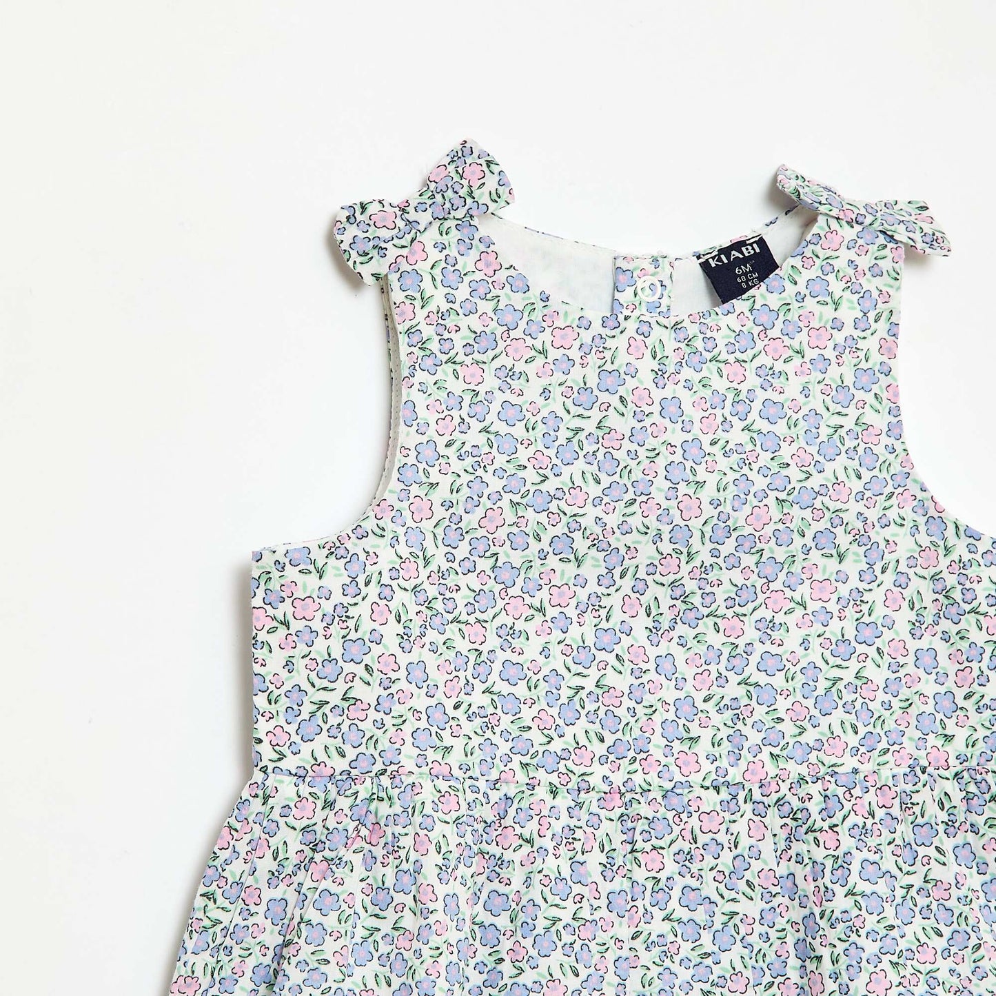 Robe coupe évasée sans manches BLANC