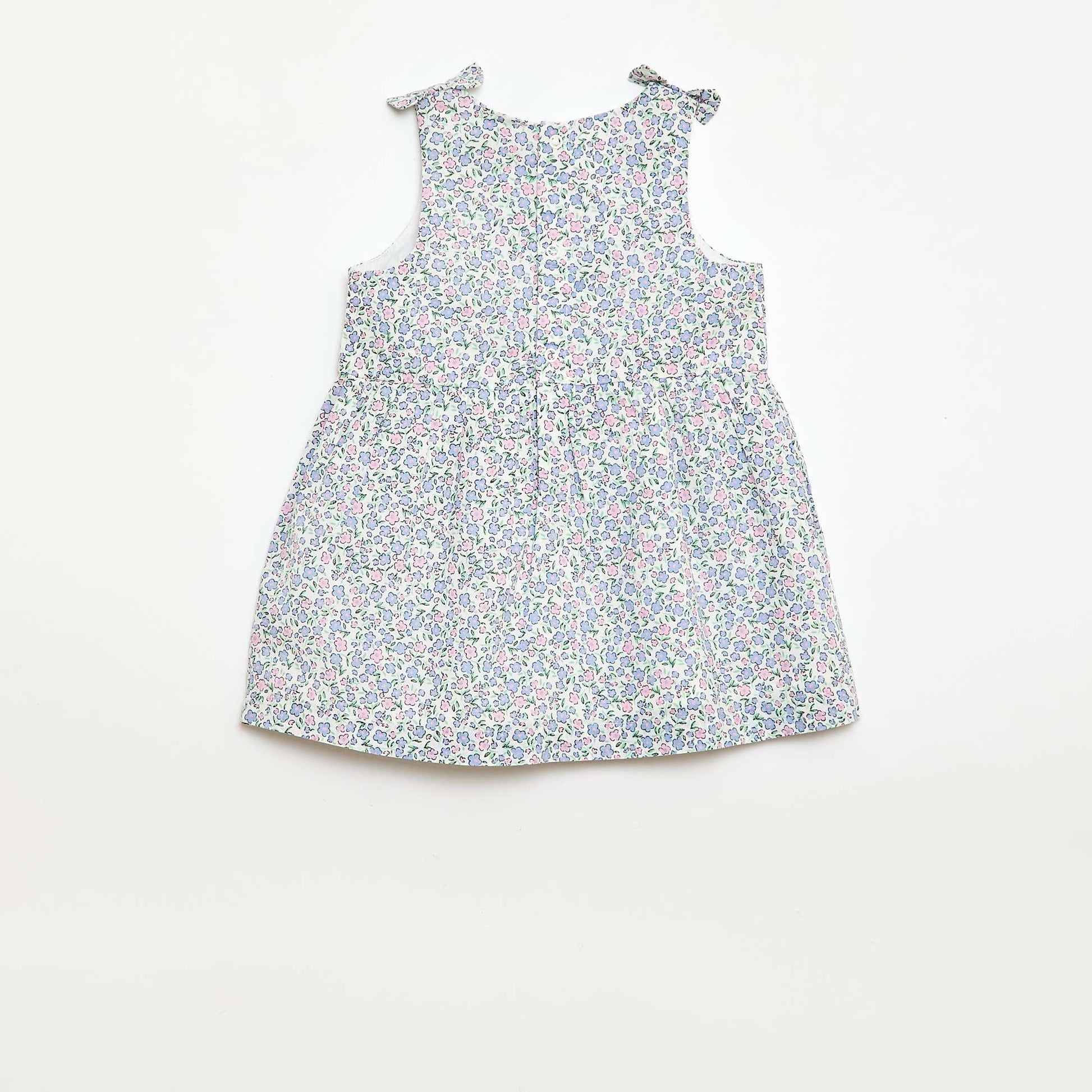 Robe coupe évasée sans manches BLANC