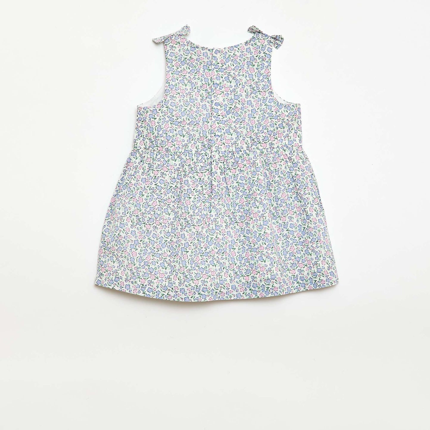 Robe coupe évasée sans manches BLANC