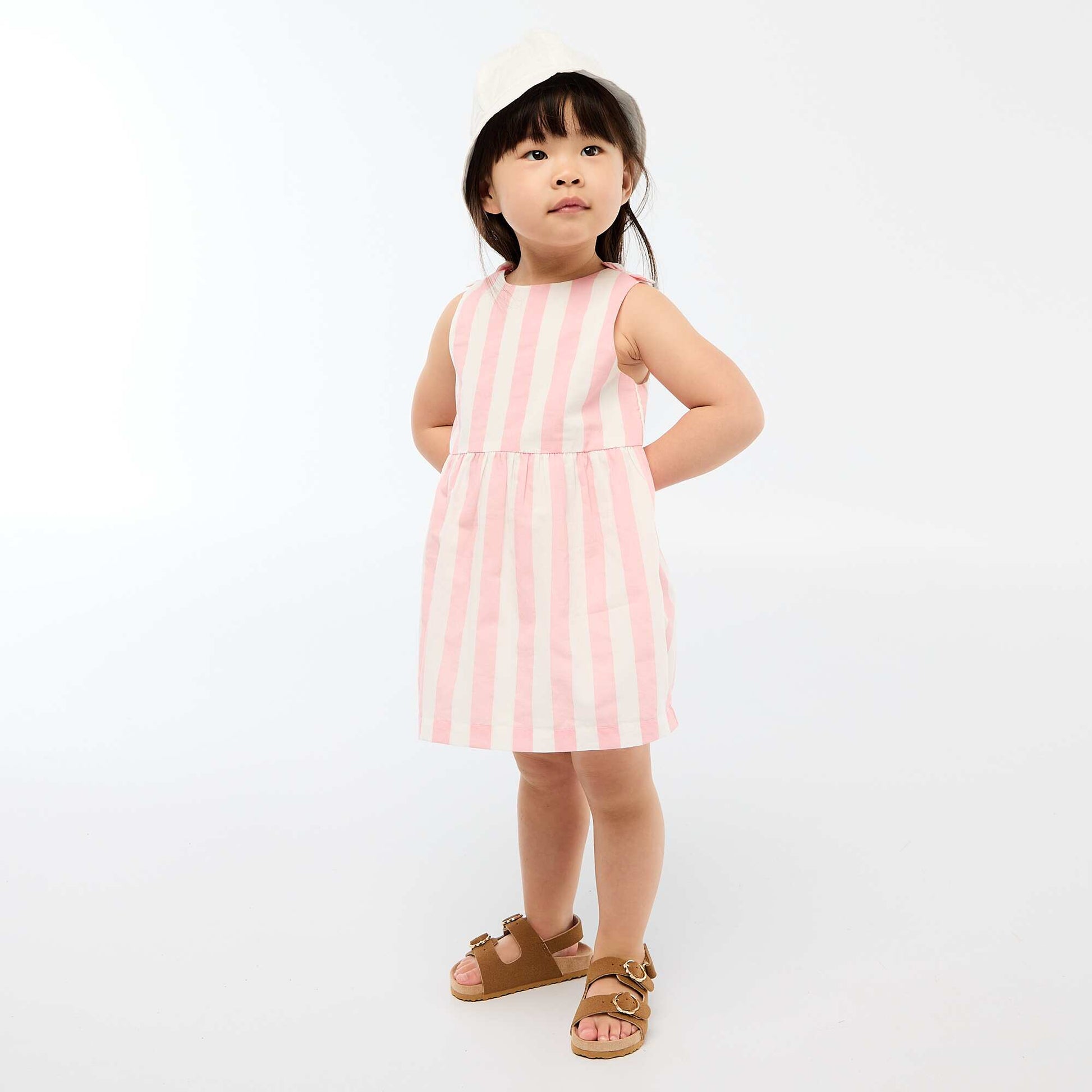 Robe coupe évasée sans manches ROSE