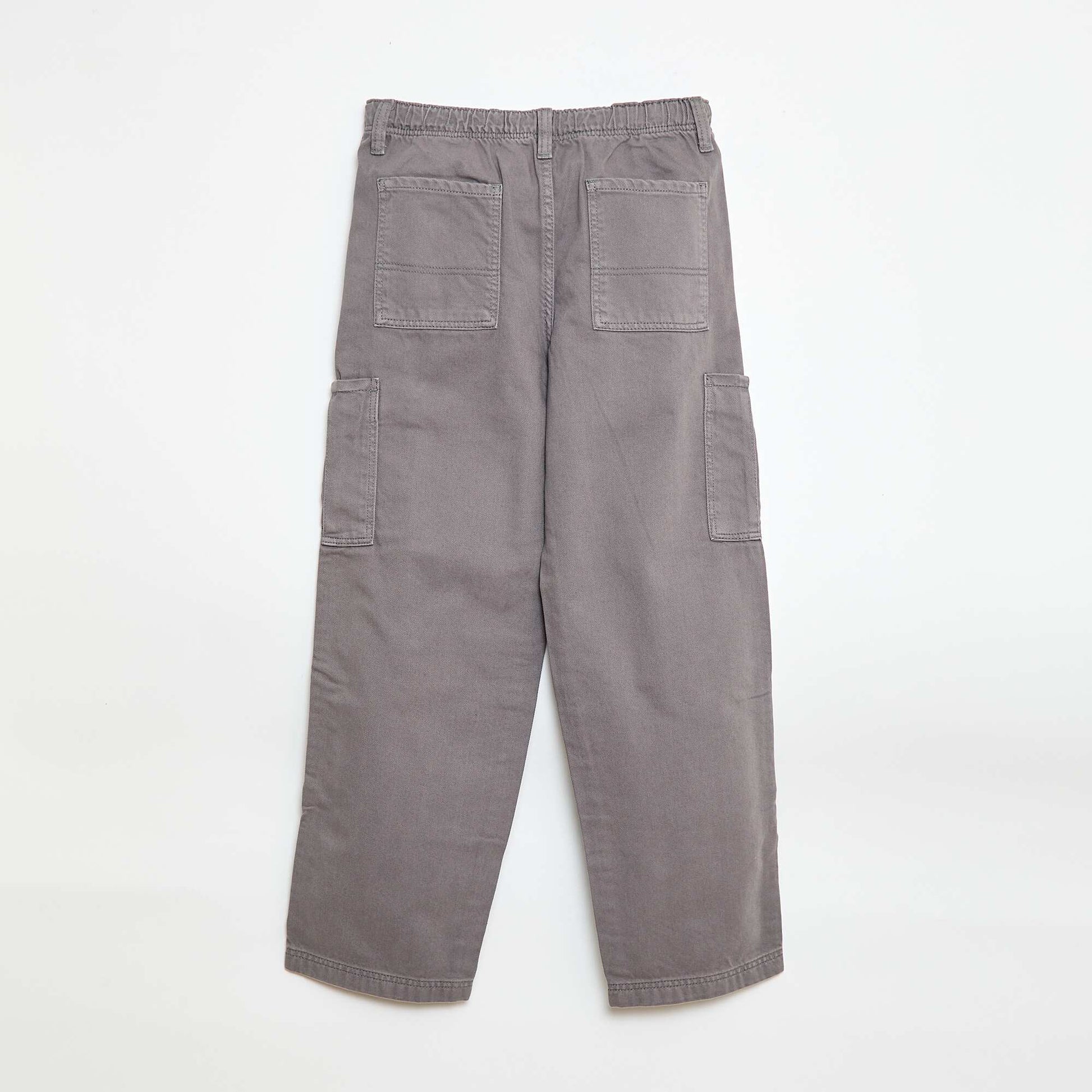 Pantalon multipoches uni GRIS