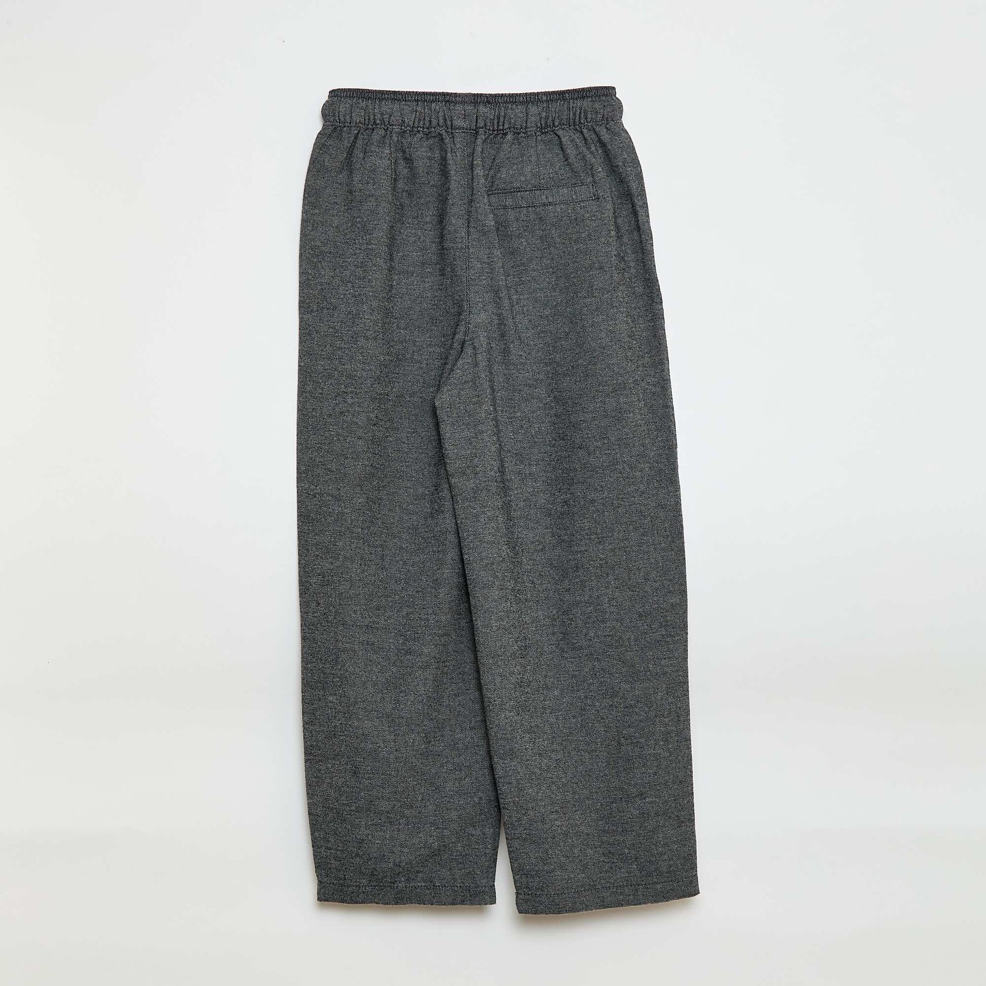 Pantalon coupe jogger en flanelle GRIS