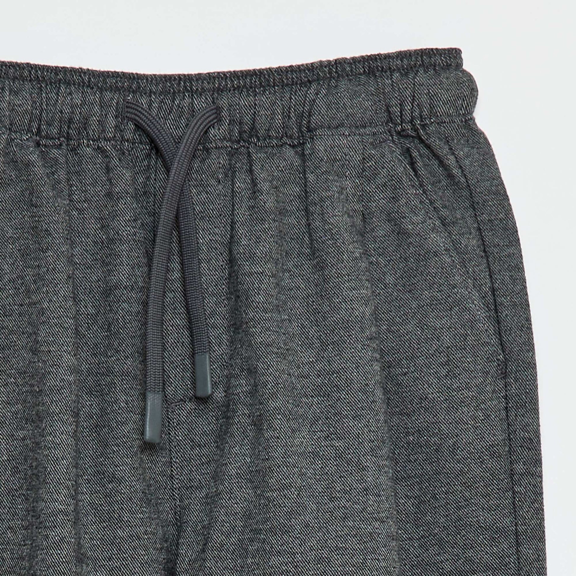 Pantalon coupe jogger en flanelle GRIS