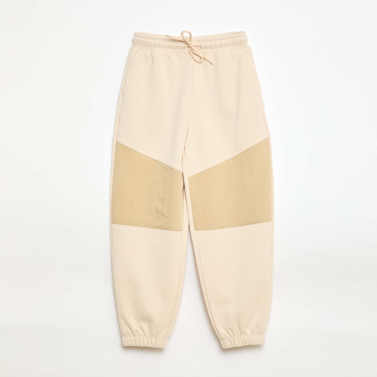 Jogging bi-matière BEIGE