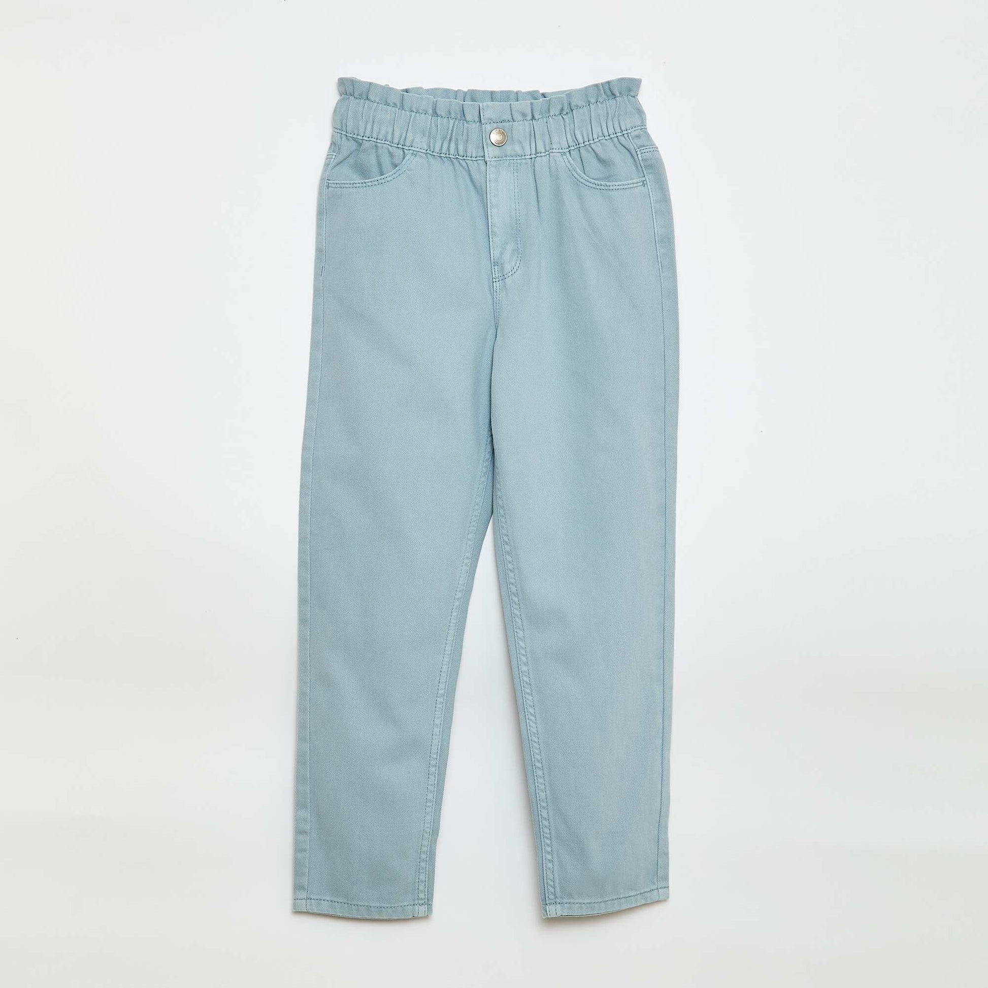 Pantalon en denim coupe mom BLEU