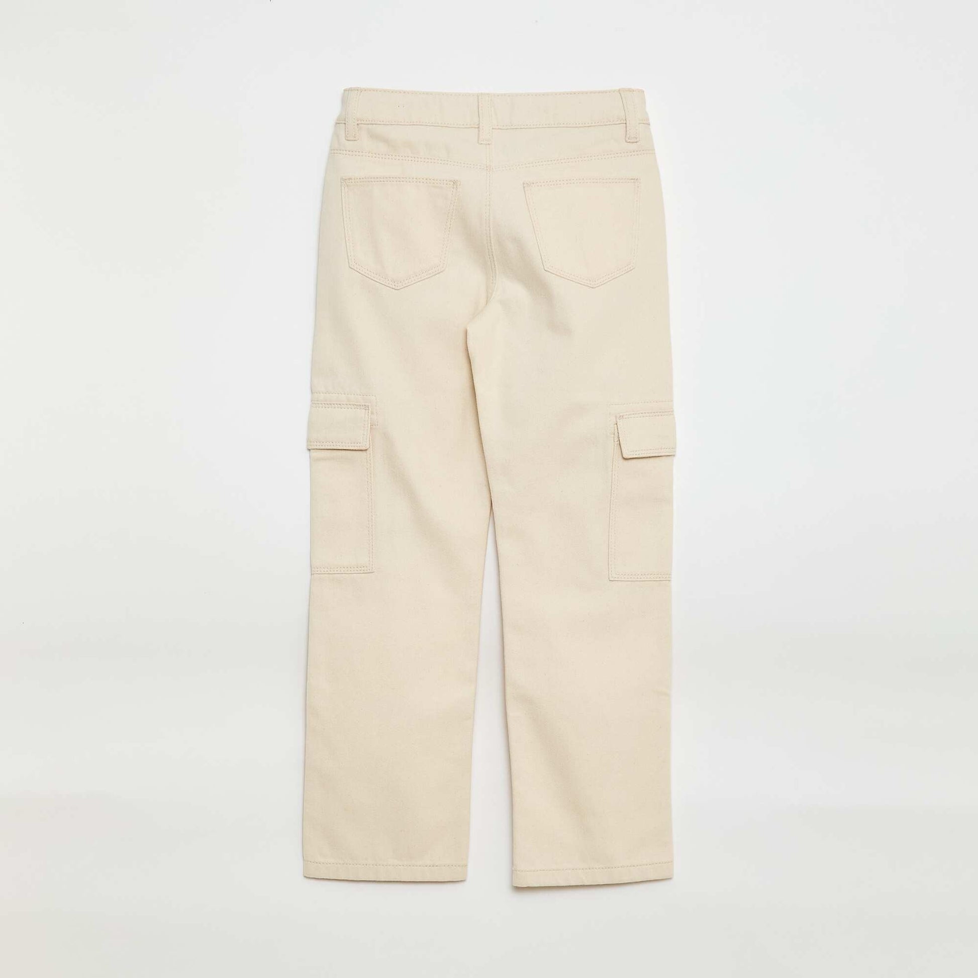 Pantalon en denim multipoches BLANC