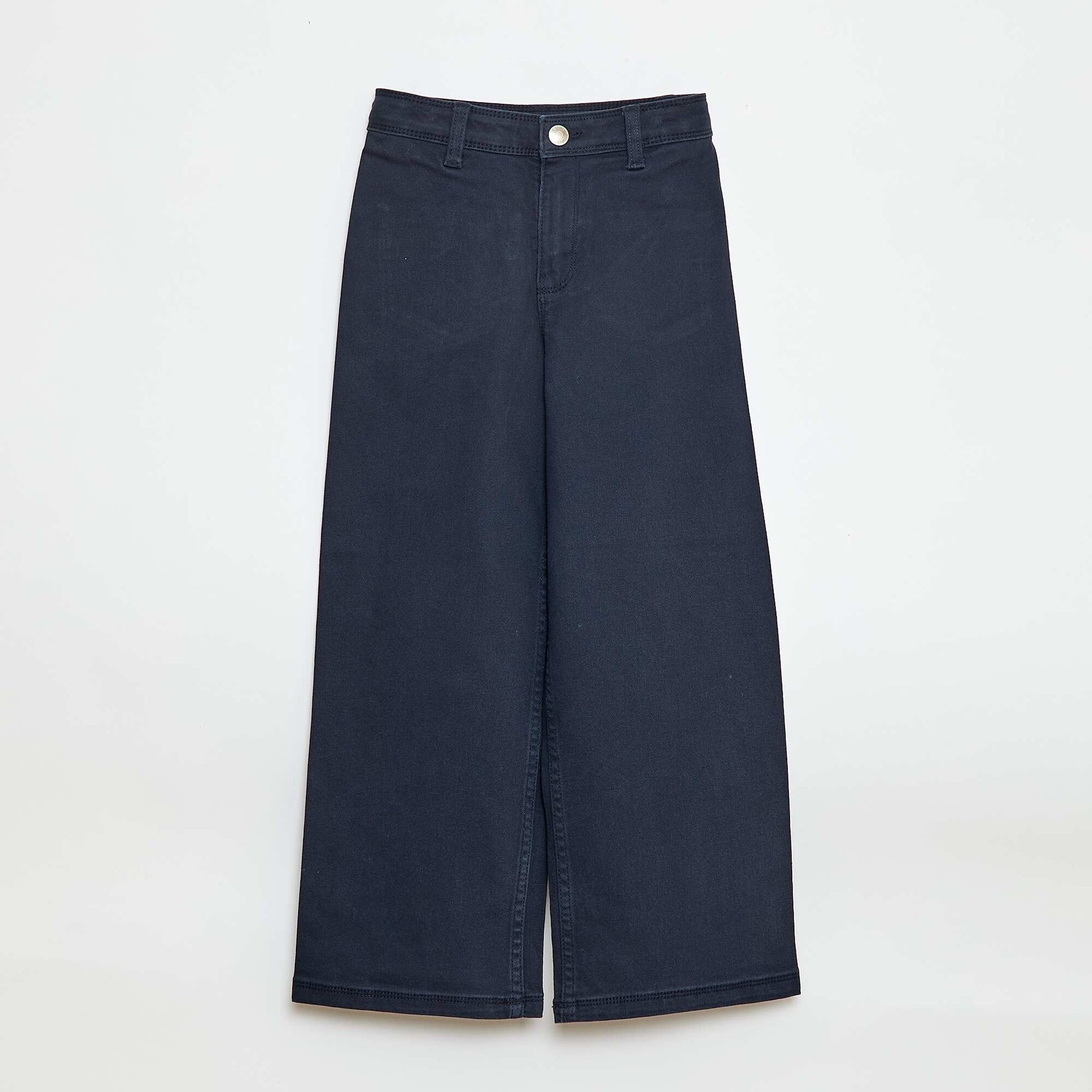Pantalon wide leg sans poches devant BLEU