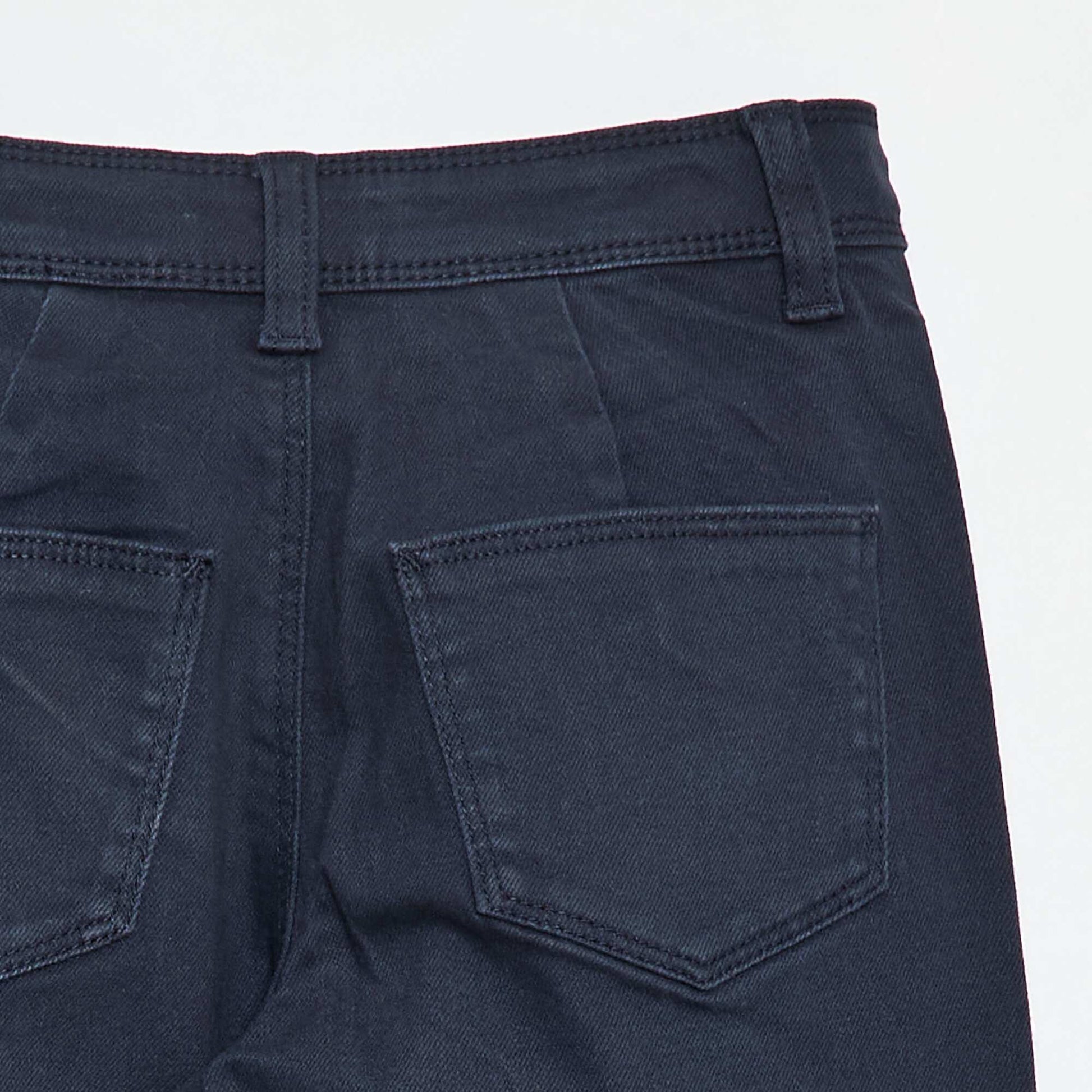 Pantalon wide leg sans poches devant BLEU