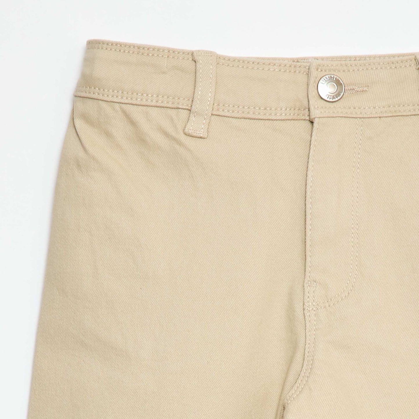 Pantalon wide leg sans poches devant BEIGE