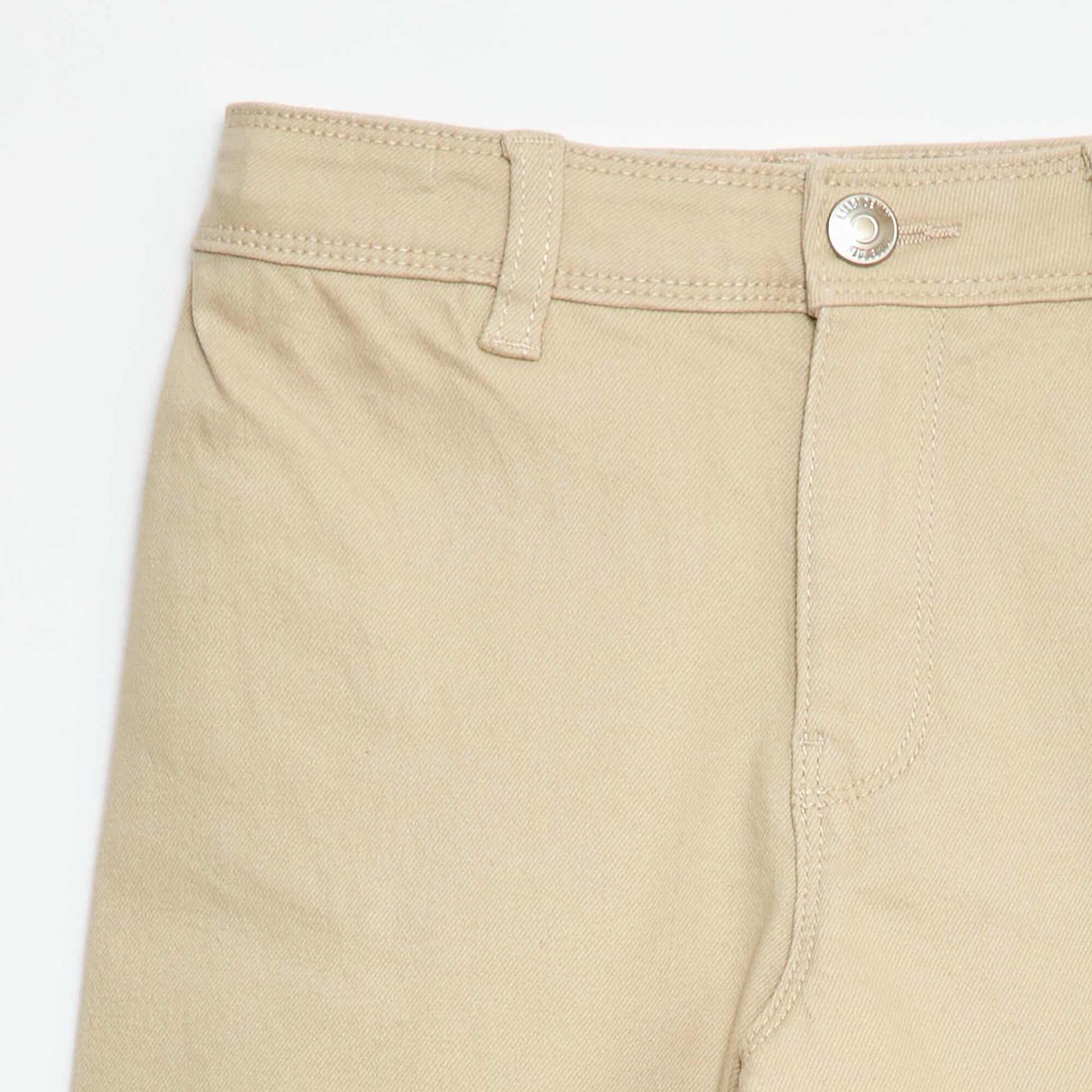Pantalon wide leg sans poches devant BEIGE