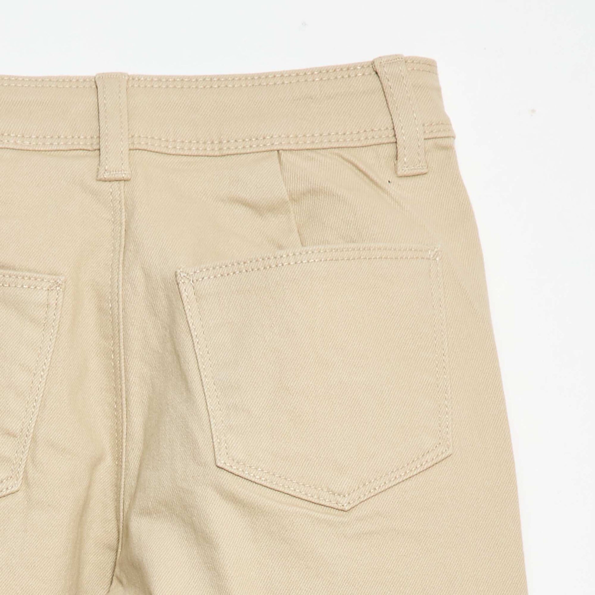 Pantalon wide leg sans poches devant BEIGE