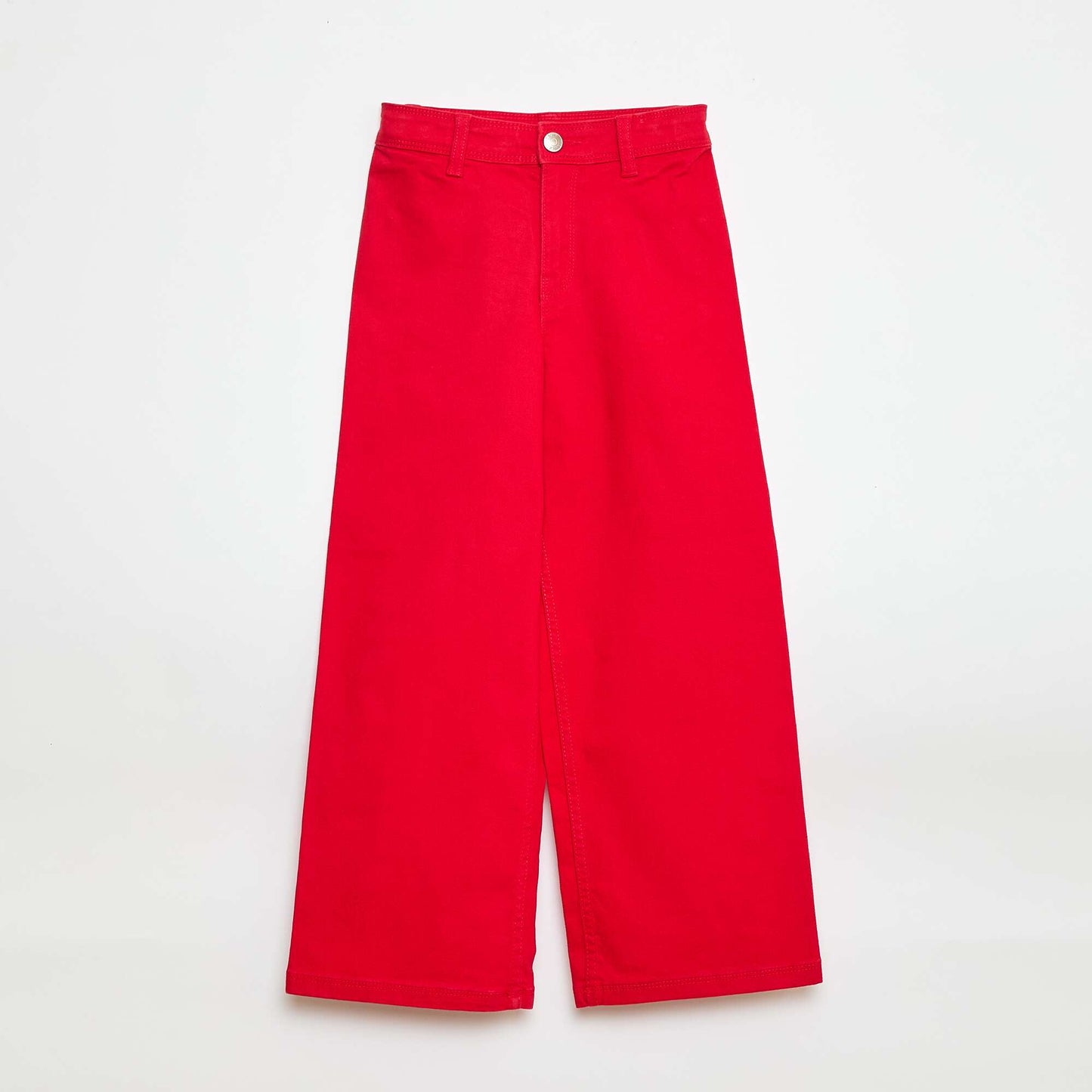 Pantalon wide leg sans poches devant ROUGE