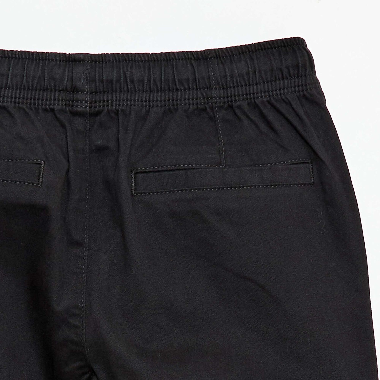 Pantalon stretch uni multipoche NOIR
