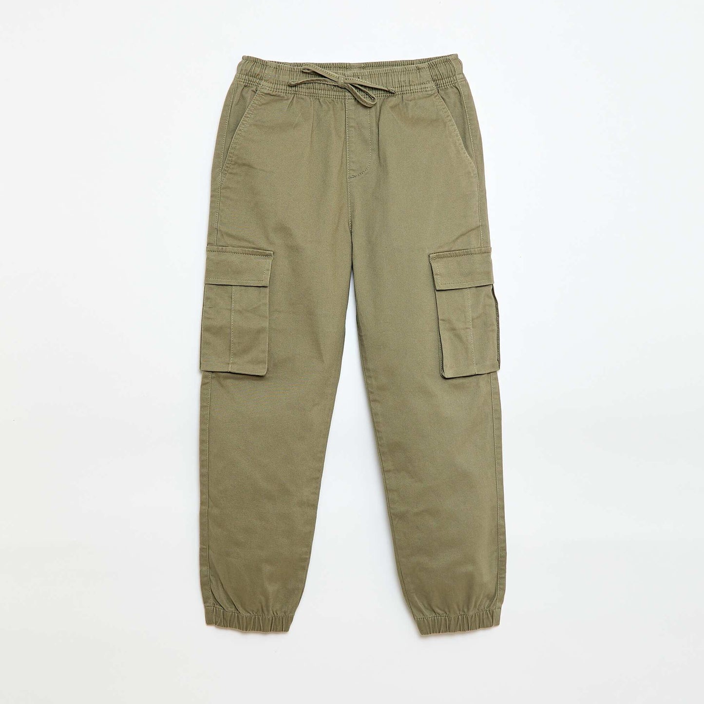 Pantalon stretch uni multipoche VERT