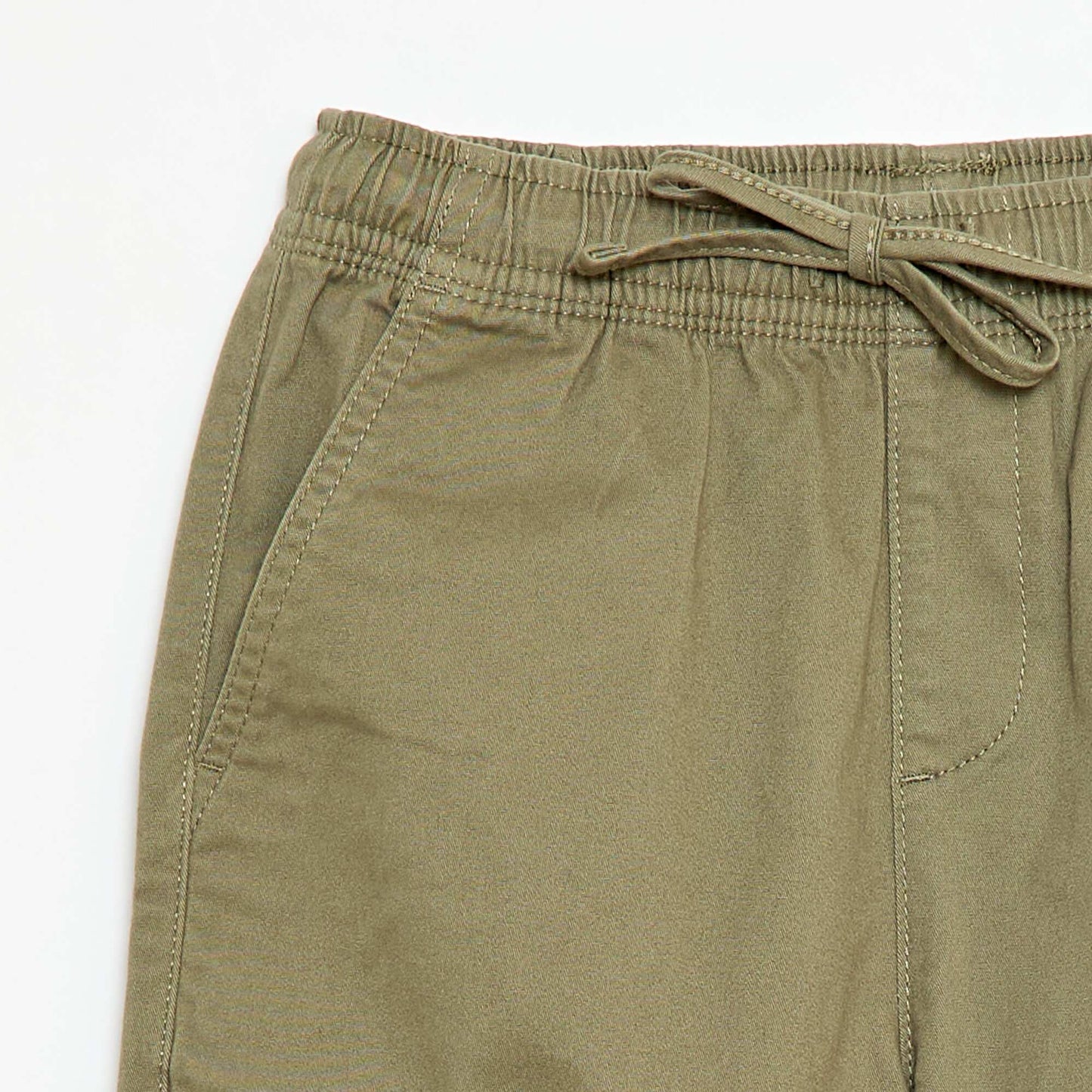 Pantalon stretch uni multipoche VERT