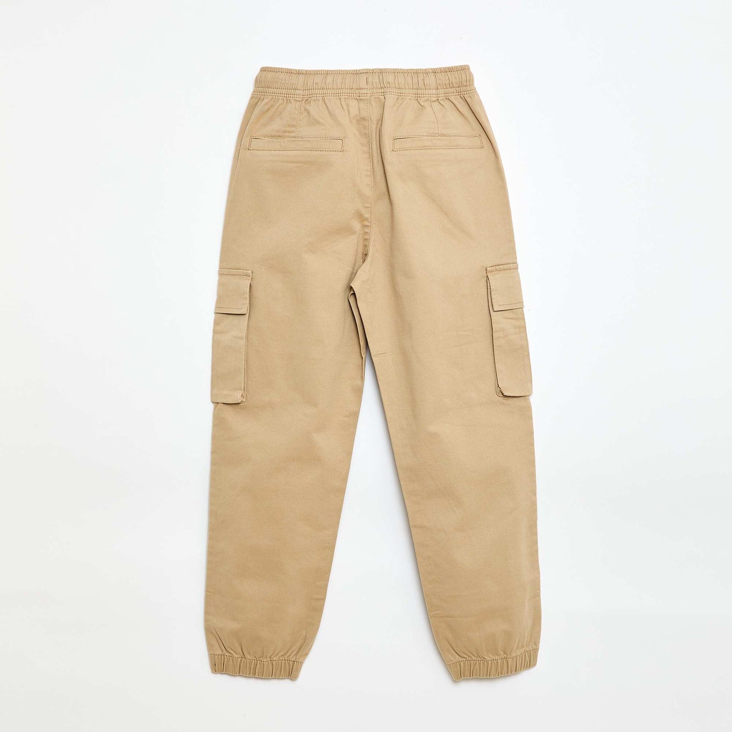 Pantalon stretch uni multipoche BEIGE