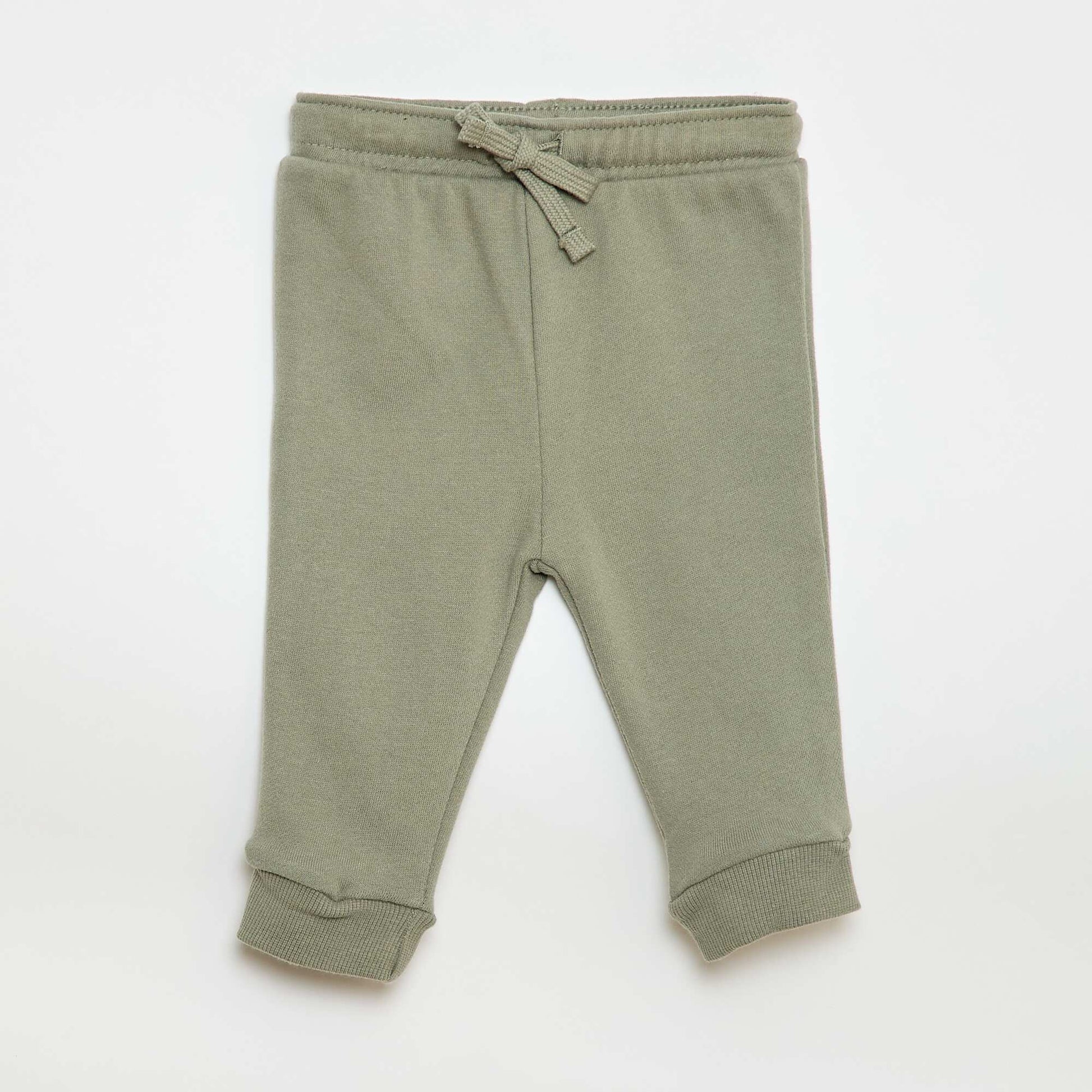 Lot 2 pantalons jogging en french terry VERT/GRIS