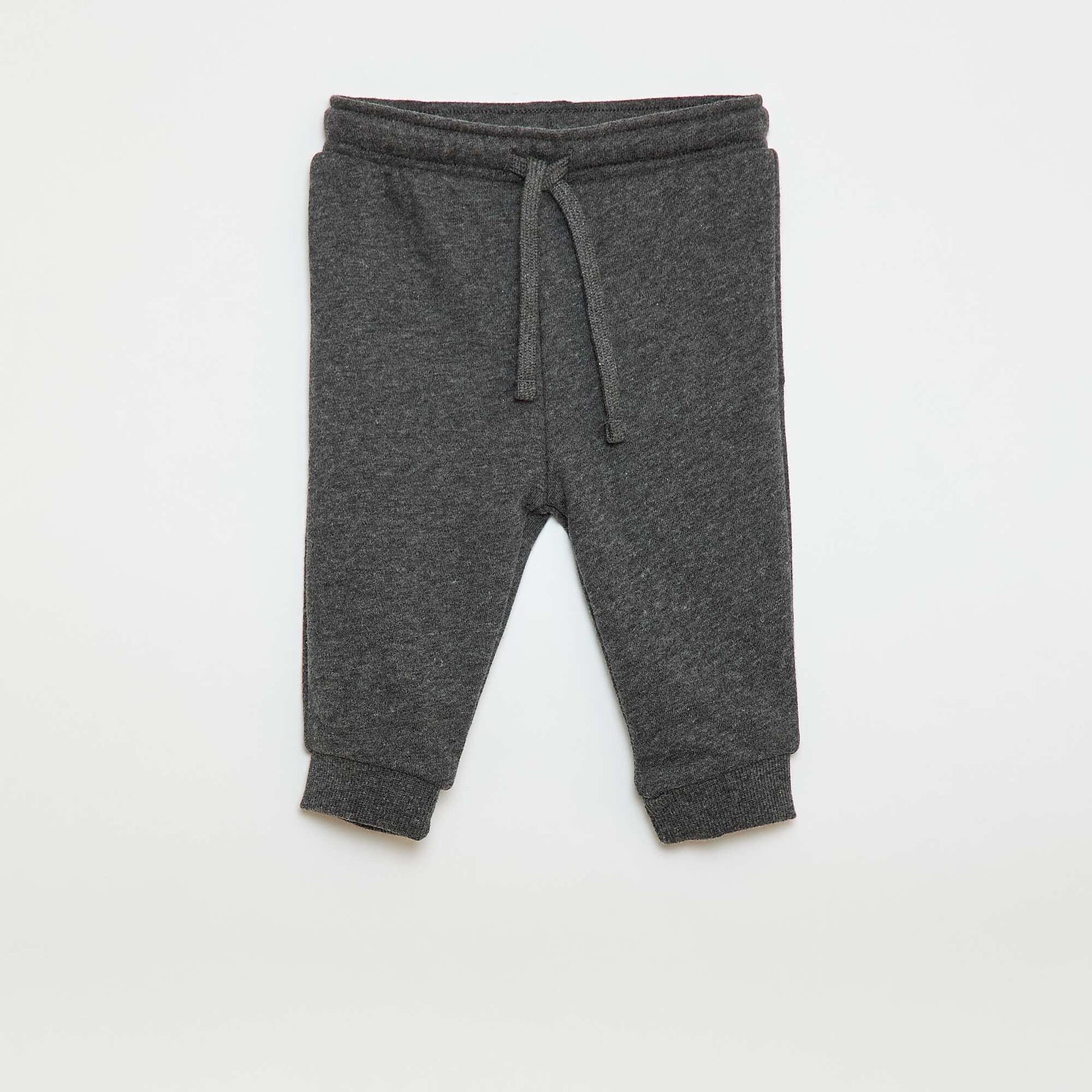 Lot 2 pantalons jogging en french terry VERT/GRIS