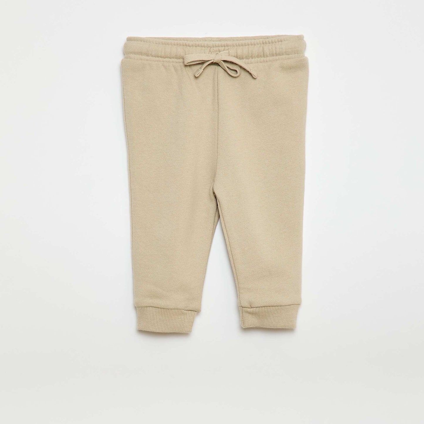 Lot 2 pantalons jogging en french terry NOIR/BEIGE