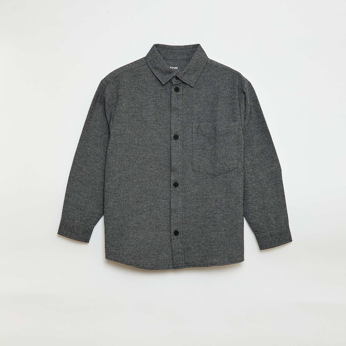 Chemise en flanelle uni GRIS