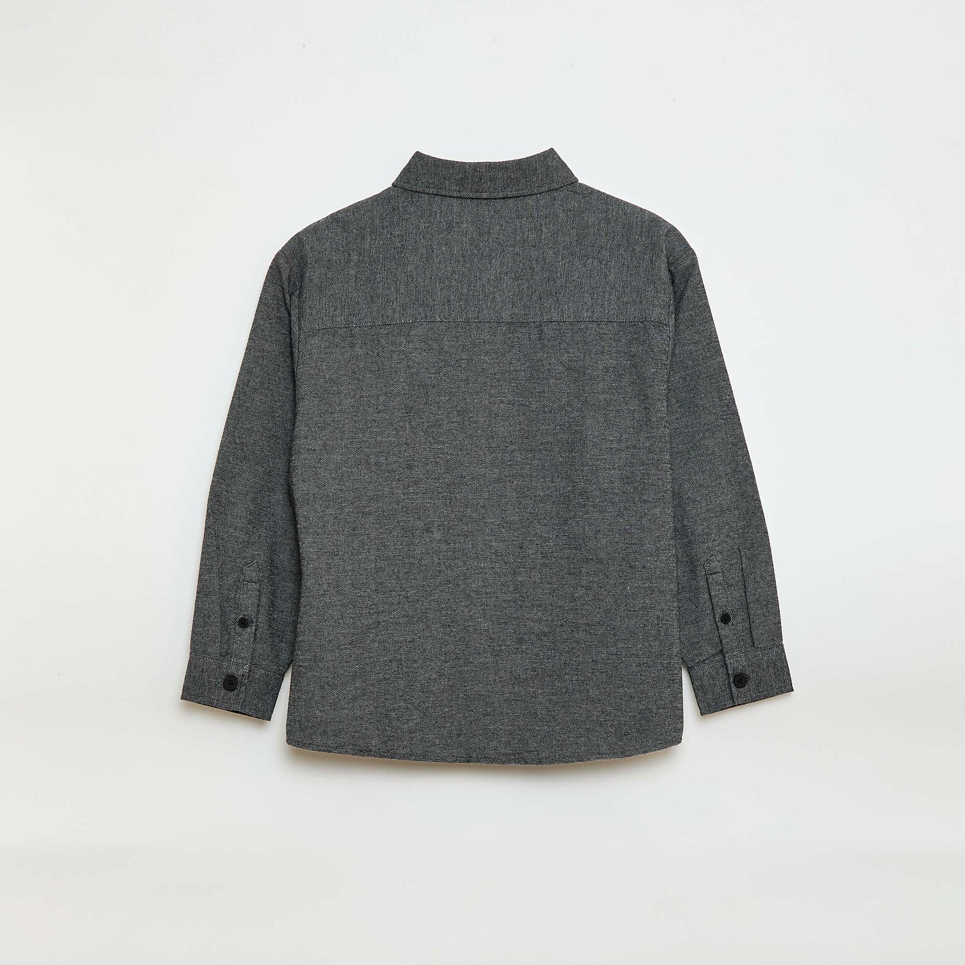 Chemise en flanelle uni GRIS