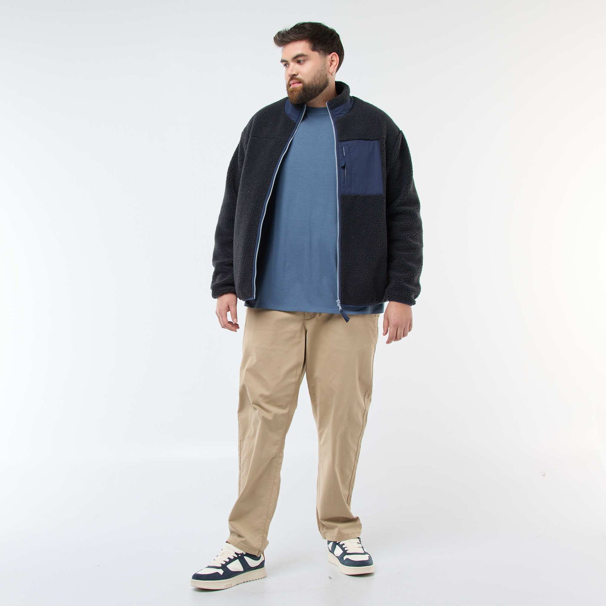 Tee-shirt uni regular fit BLEU