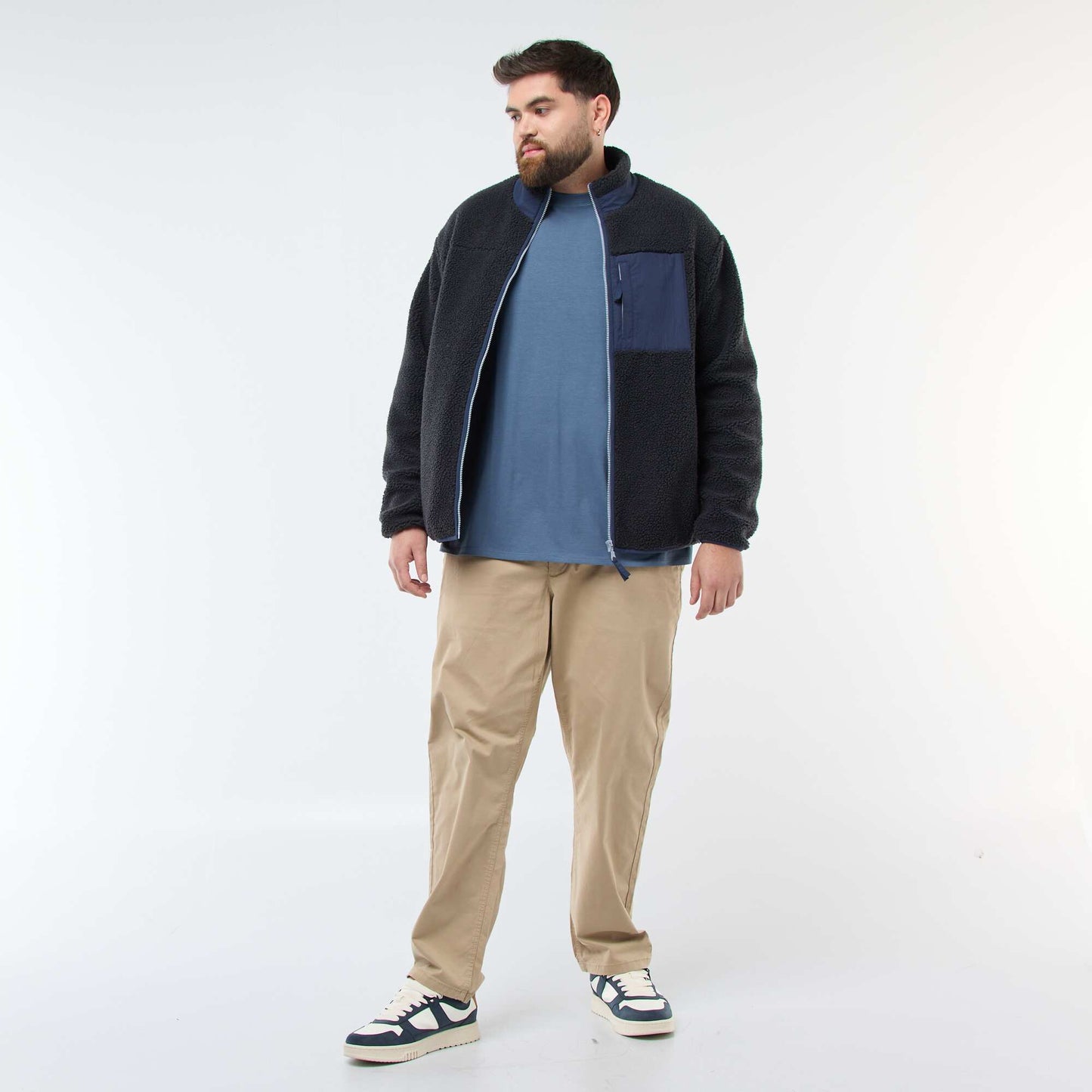Tee-shirt uni regular fit BLEU