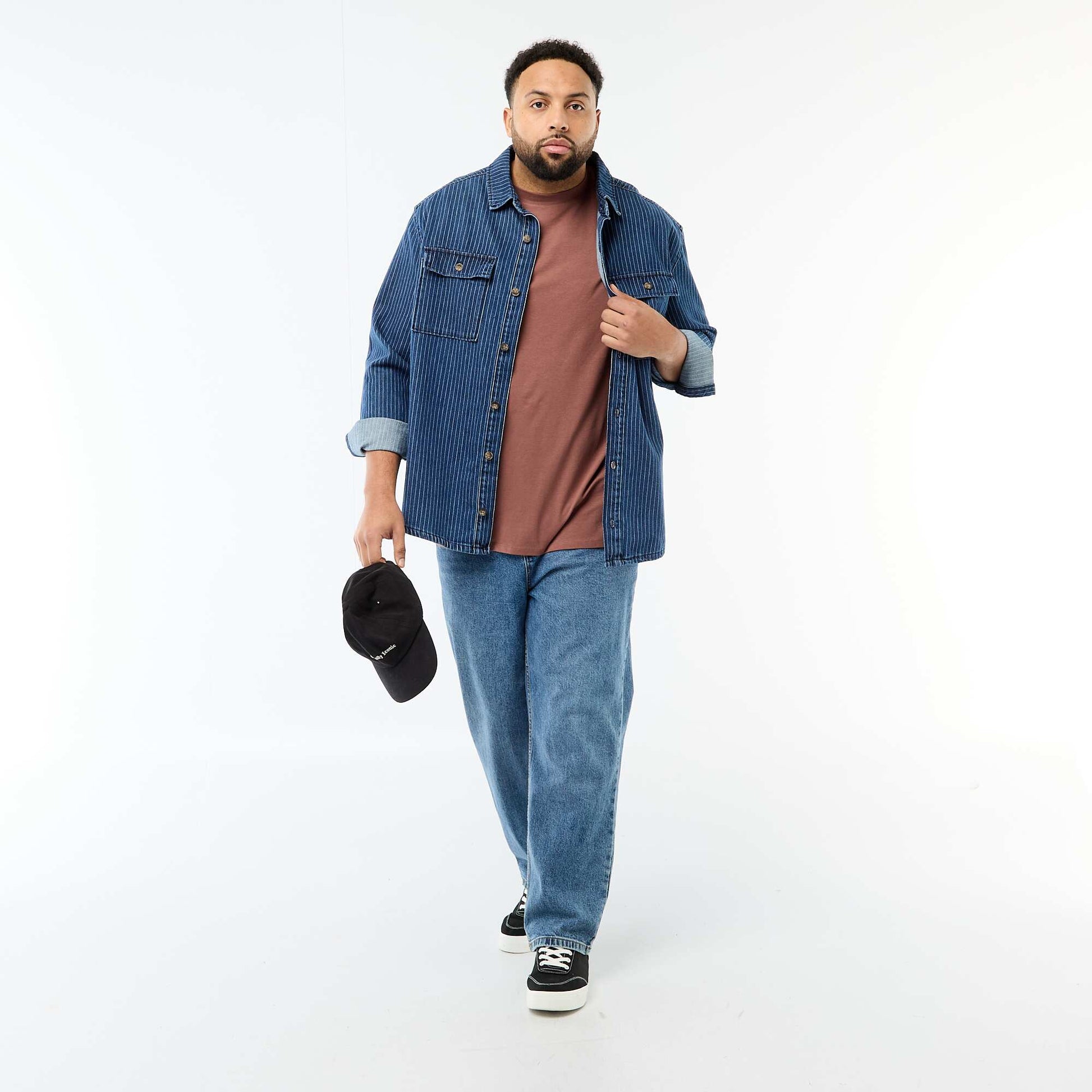 Tee-shirt uni regular fit MARRON
