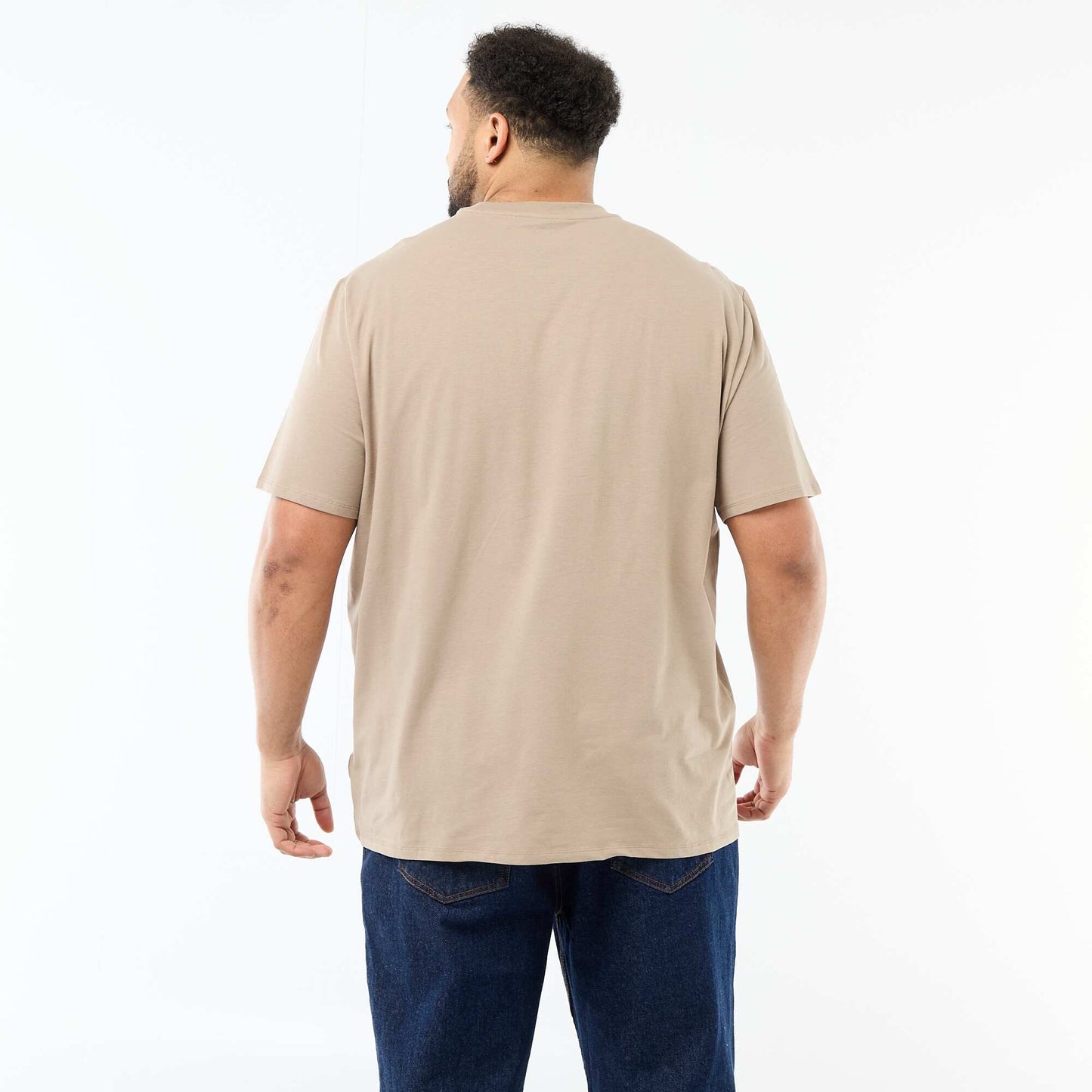 Tee-shirt uni regular fit BEIGE