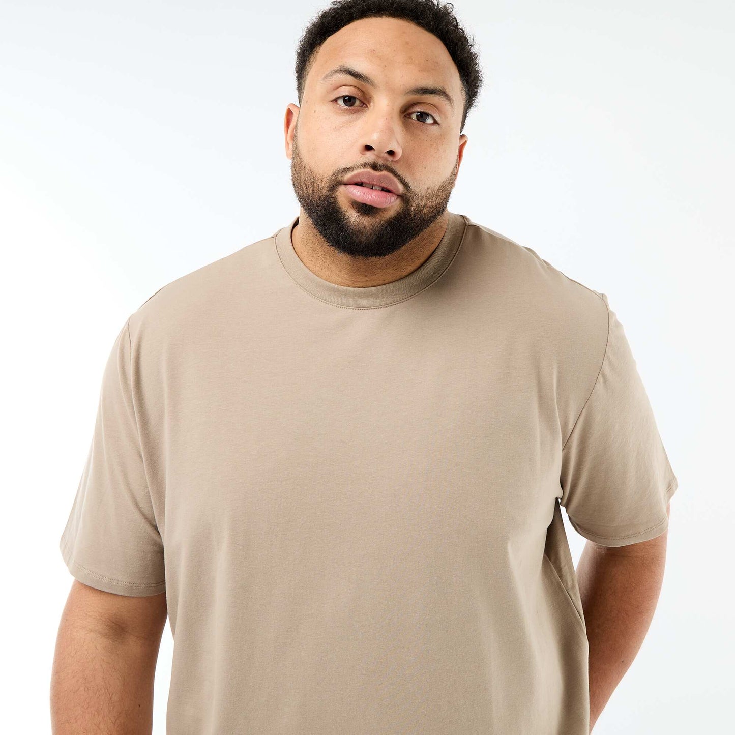 Tee-shirt uni regular fit BEIGE