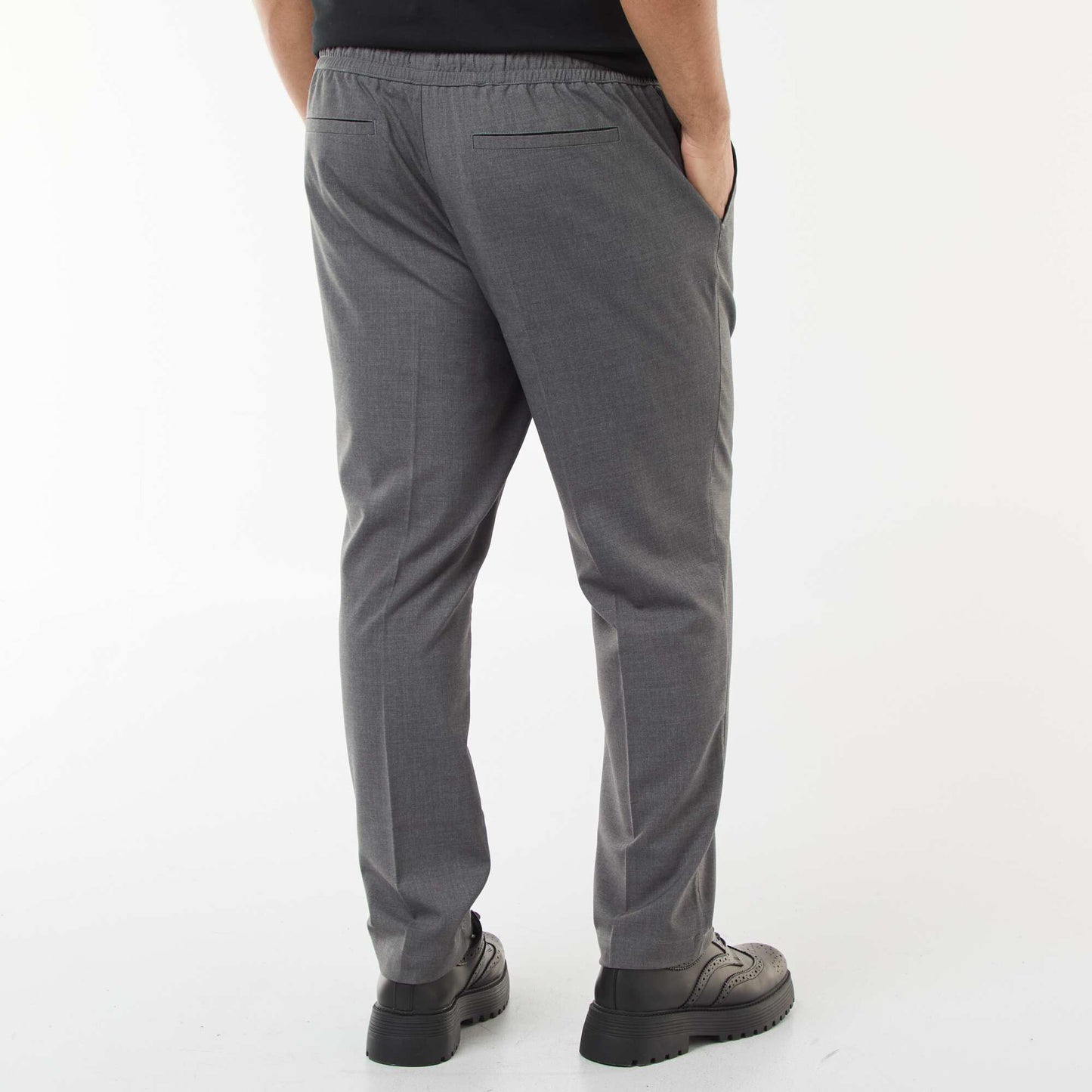 Pantalon esprit 'jogger' uni GRIS