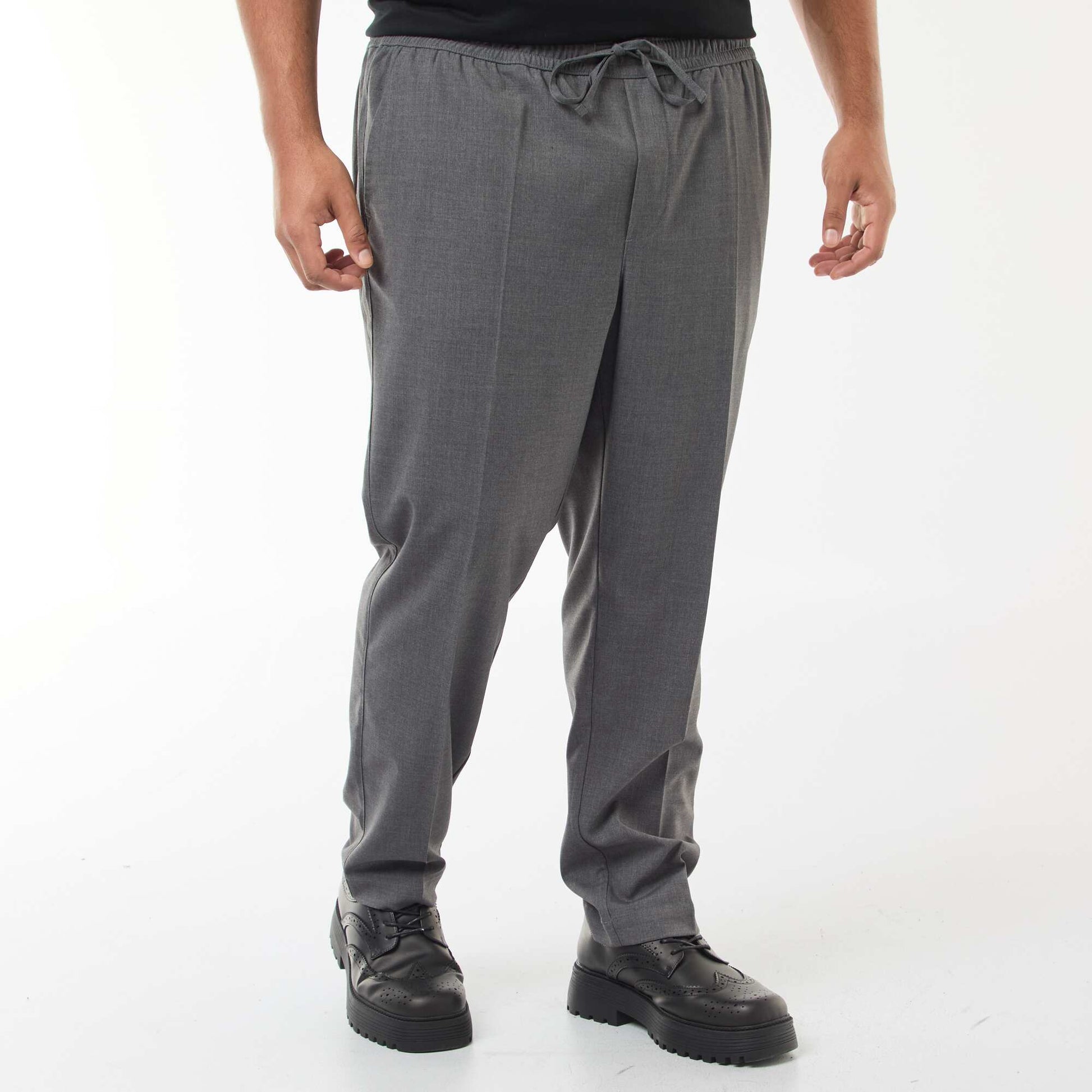 Pantalon esprit 'jogger' uni GRIS